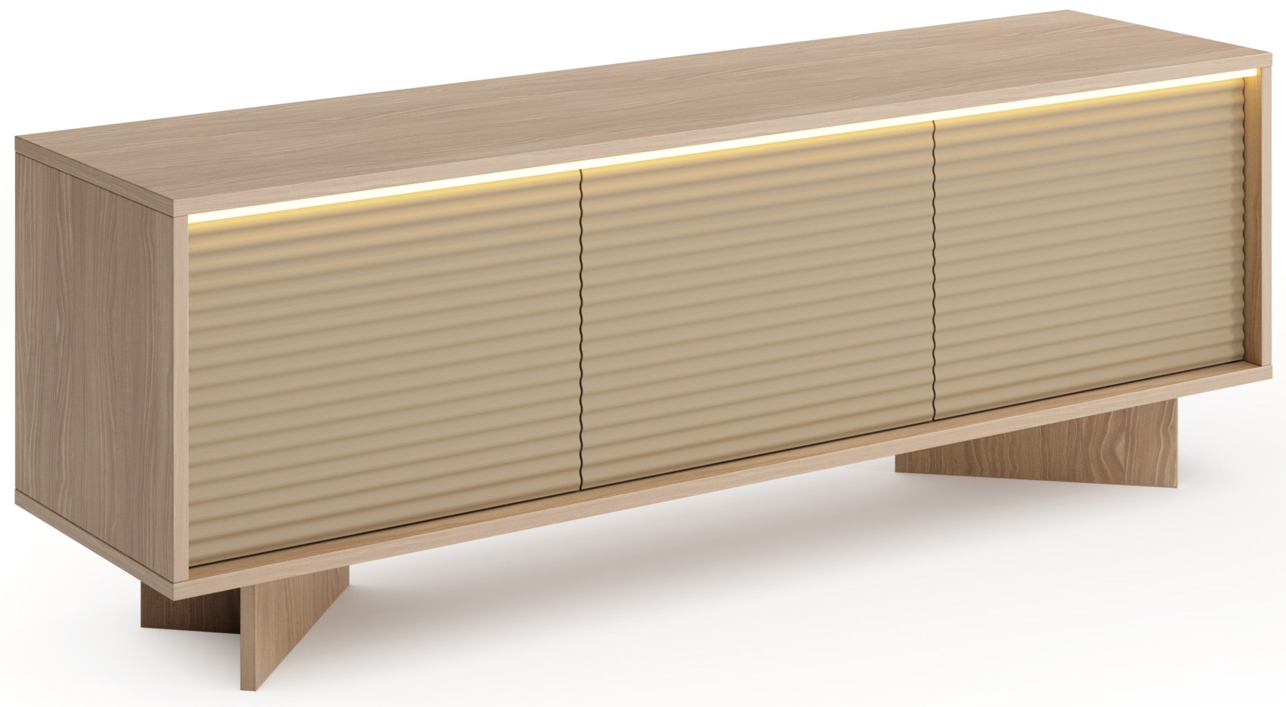 selsey-semi-tv-schrank-154-cm-mit-3-t-ren-und-led-beleuchtung-bolivar-natur-capp image 1