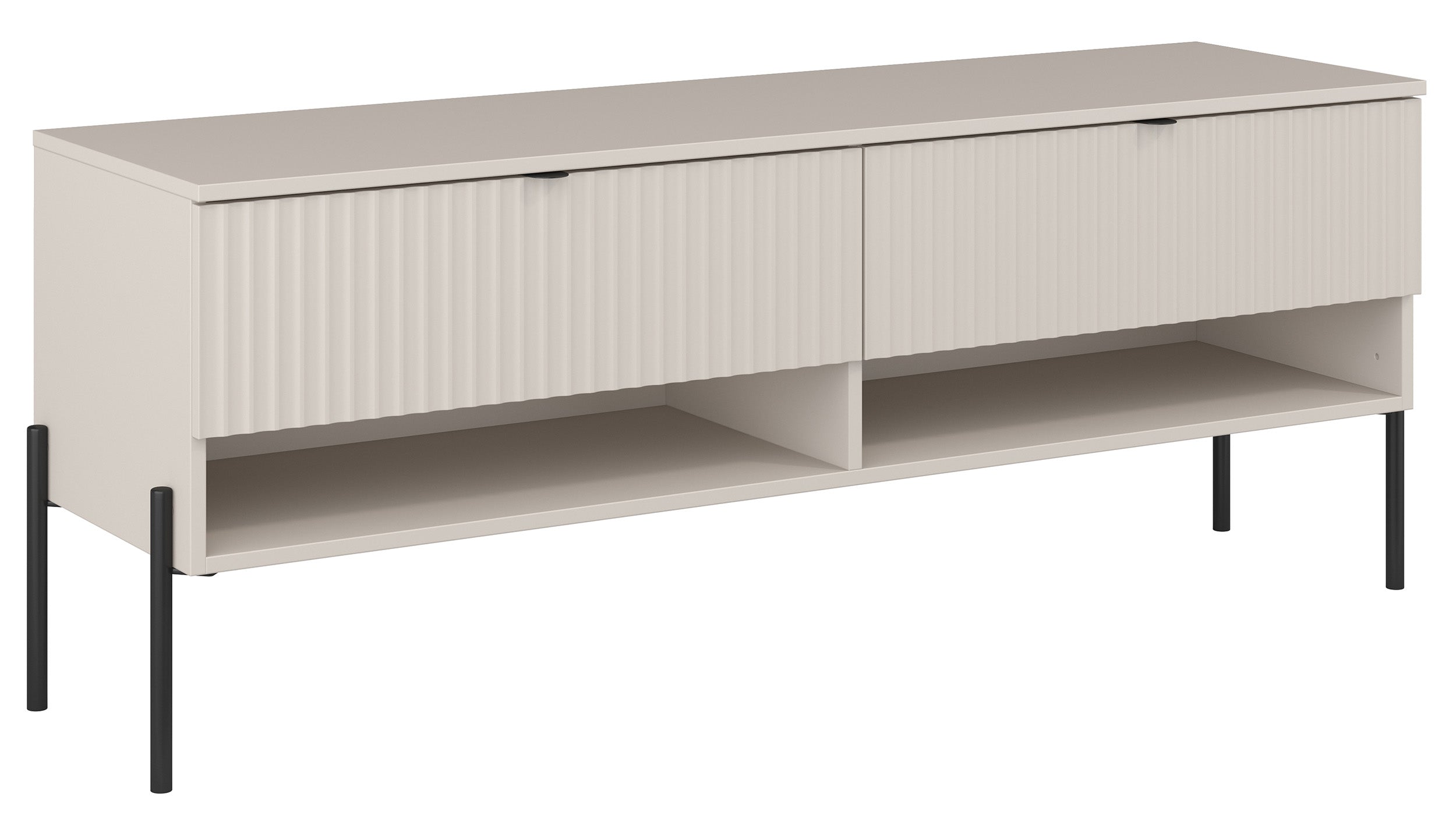 selsey-ore-tv-schrank-140-cm-kaschmir-mit-geriffelter-front-und-zwei-schubladen image 8