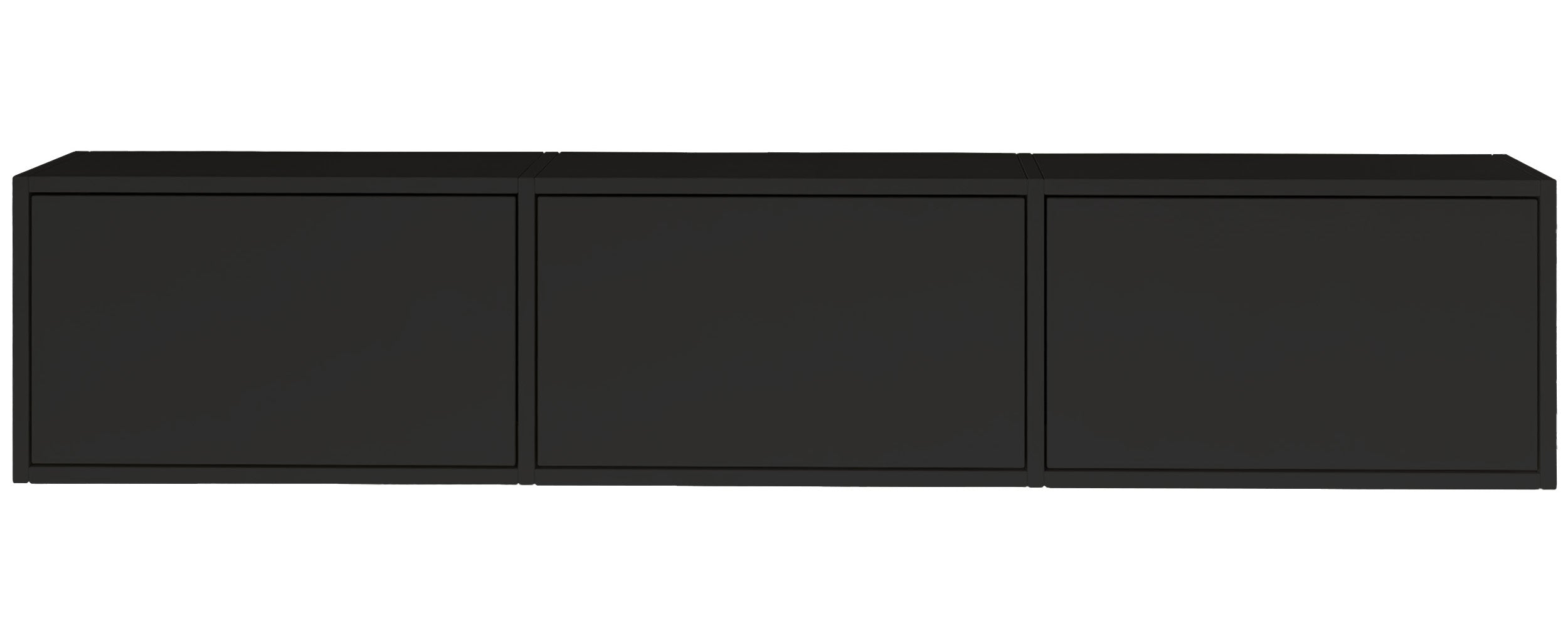 selsey-framme-h-ngender-tv-schrank-150-cm-mit-drei-klappen-schwarz-matt image 4