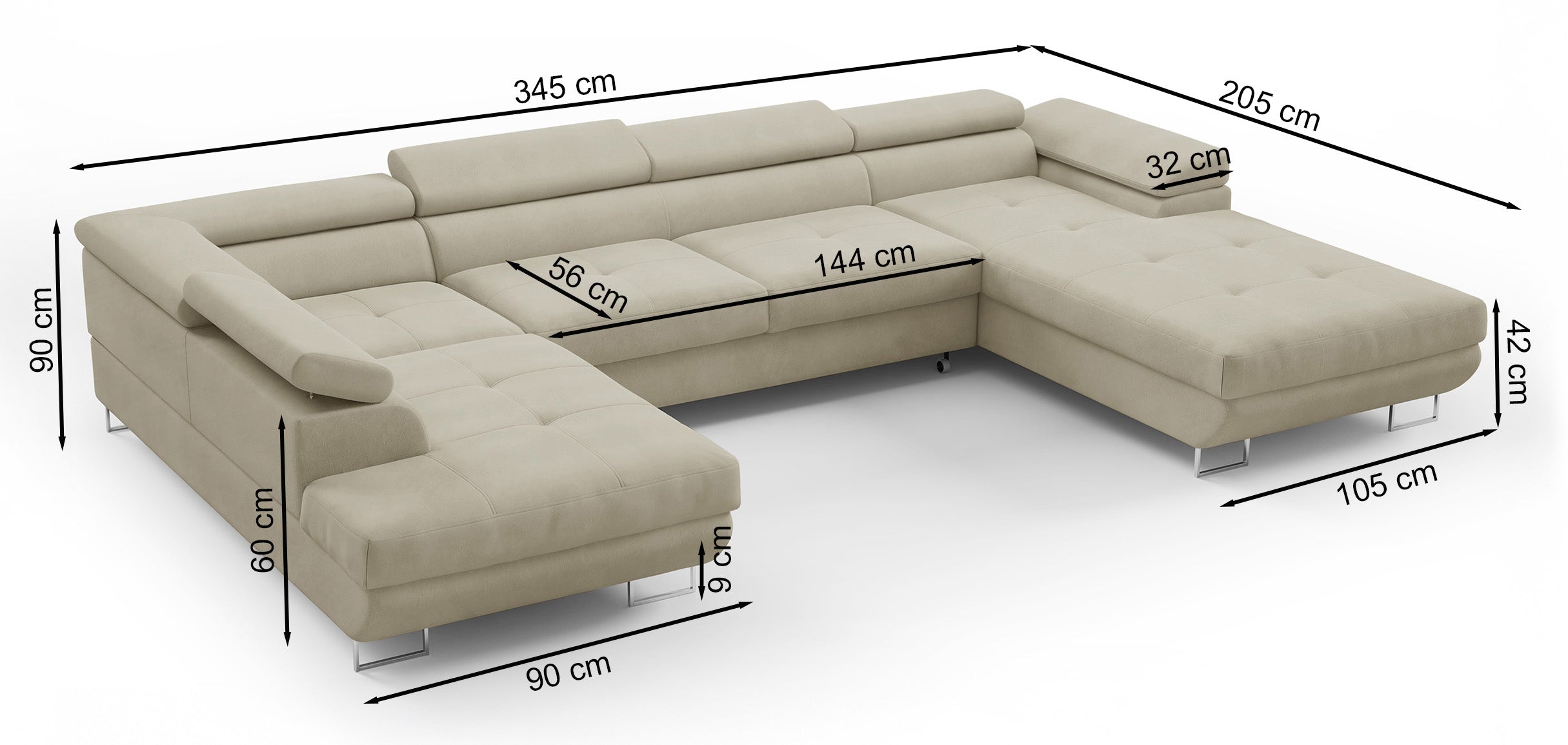 selsey-nollia-ecksofa-u-f-rmig-linksseitig-mit-schlaffunktion-dunkelgrau-boucl-m image 6