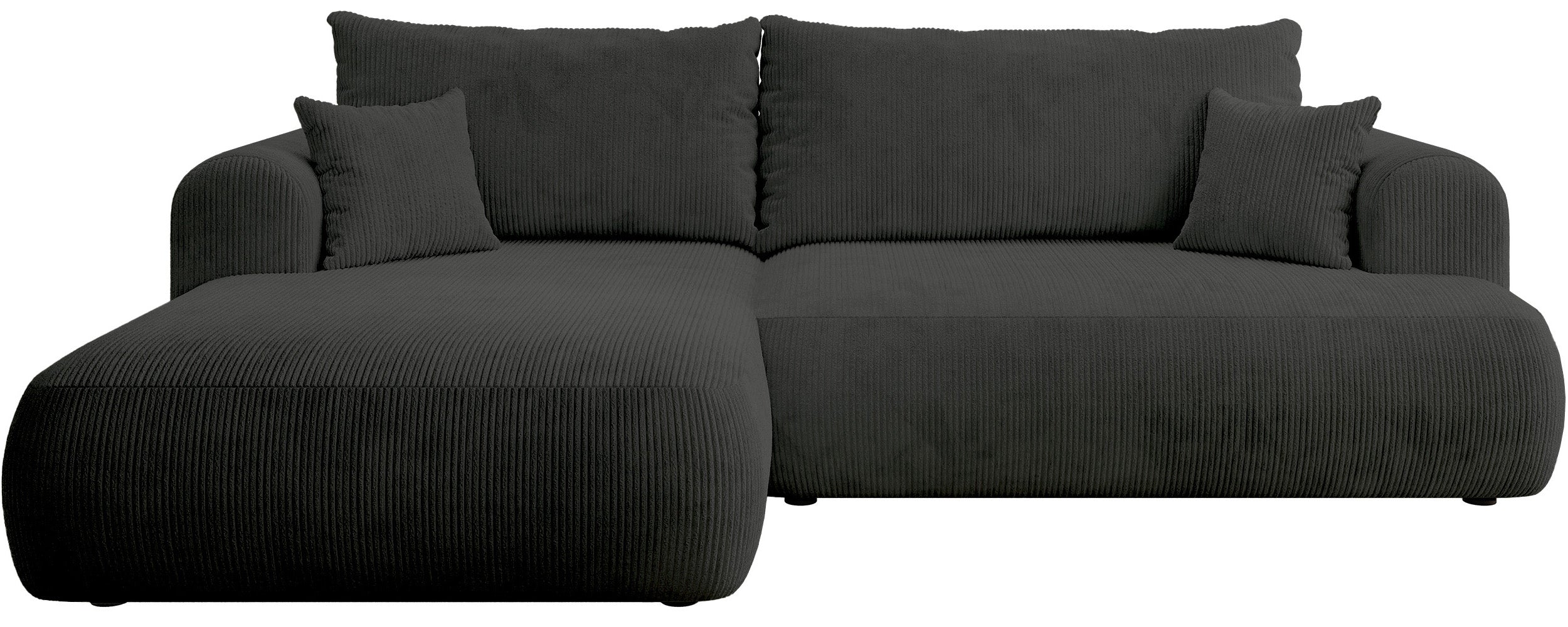 selsey-ovo-cord-ecksofa-mit-schlaffunktion-links-l-form-dunkelgrau image 1