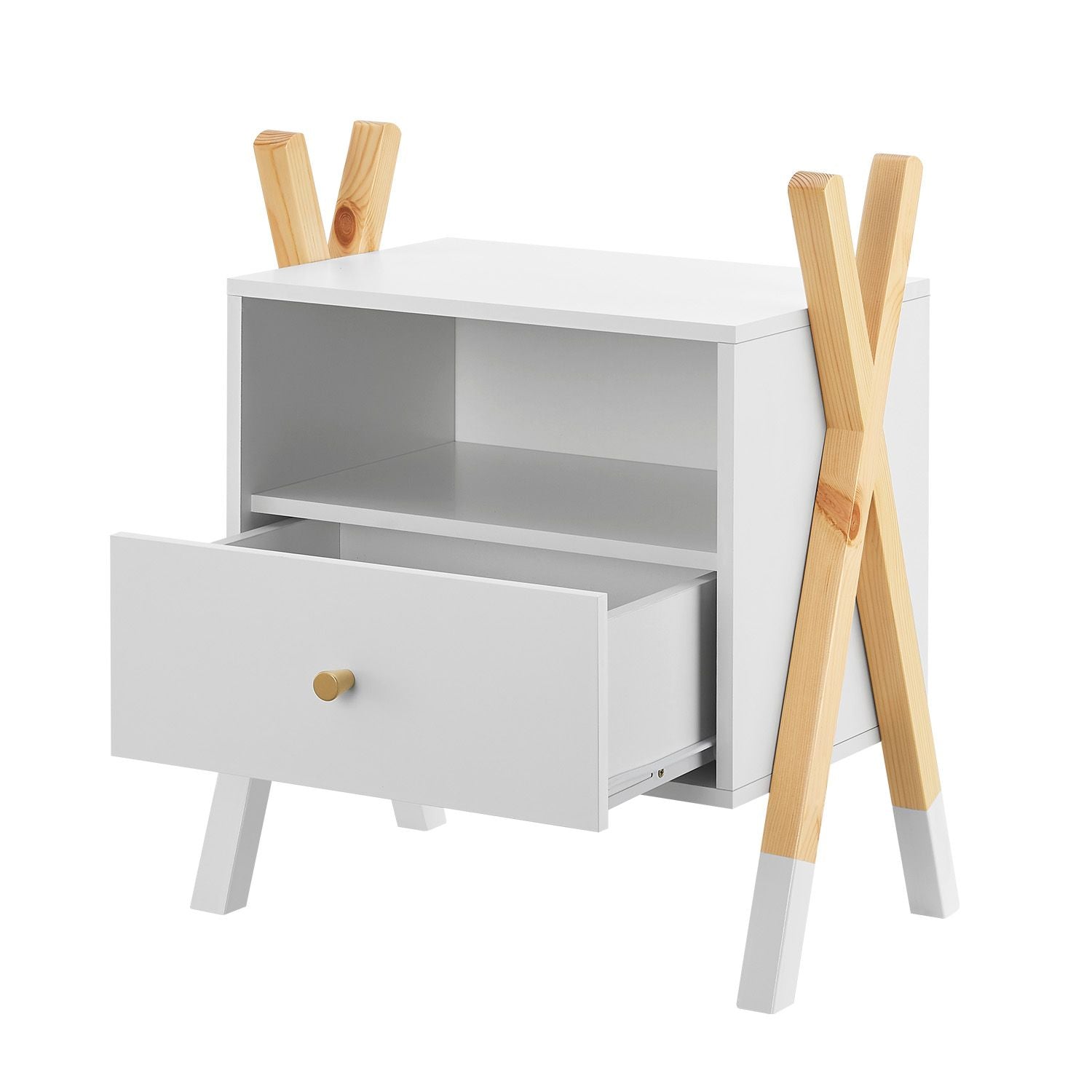 juskys-kinder-nachttisch-jamie-wei-mit-schublade-und-griff-gold image 7