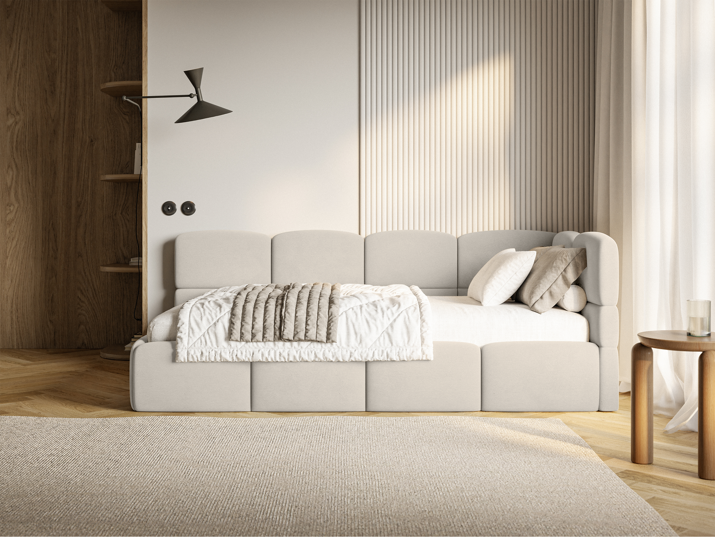 selsey-cloudy-jugendbett-90x200-cm-rechts-mit-matratze-und-bettkasten-hellbeiger image 3