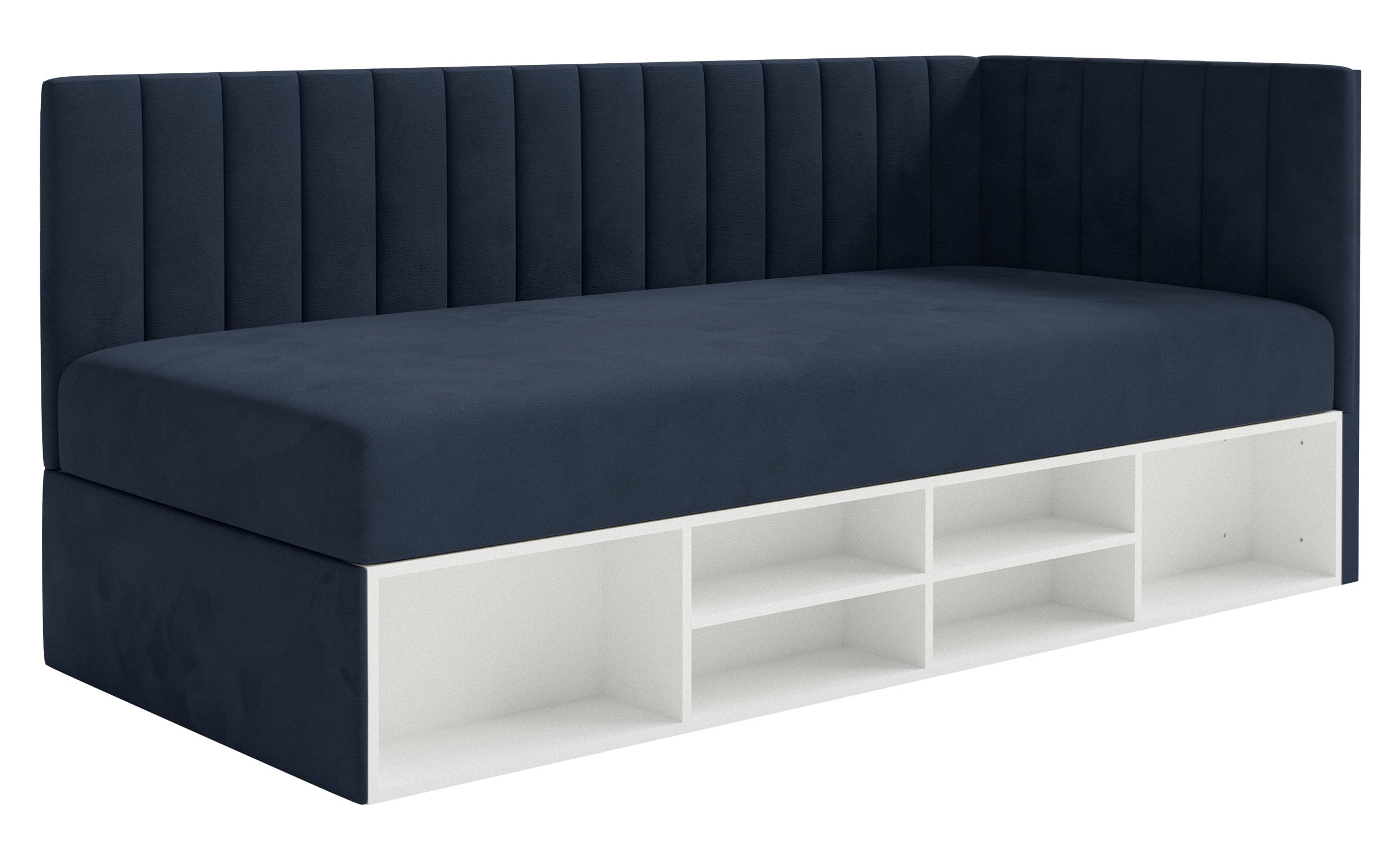 selsey-ventrio-jugendbett-90x200-cm-rechtsseitig-mit-stauraum-marineblauer-velou image 1