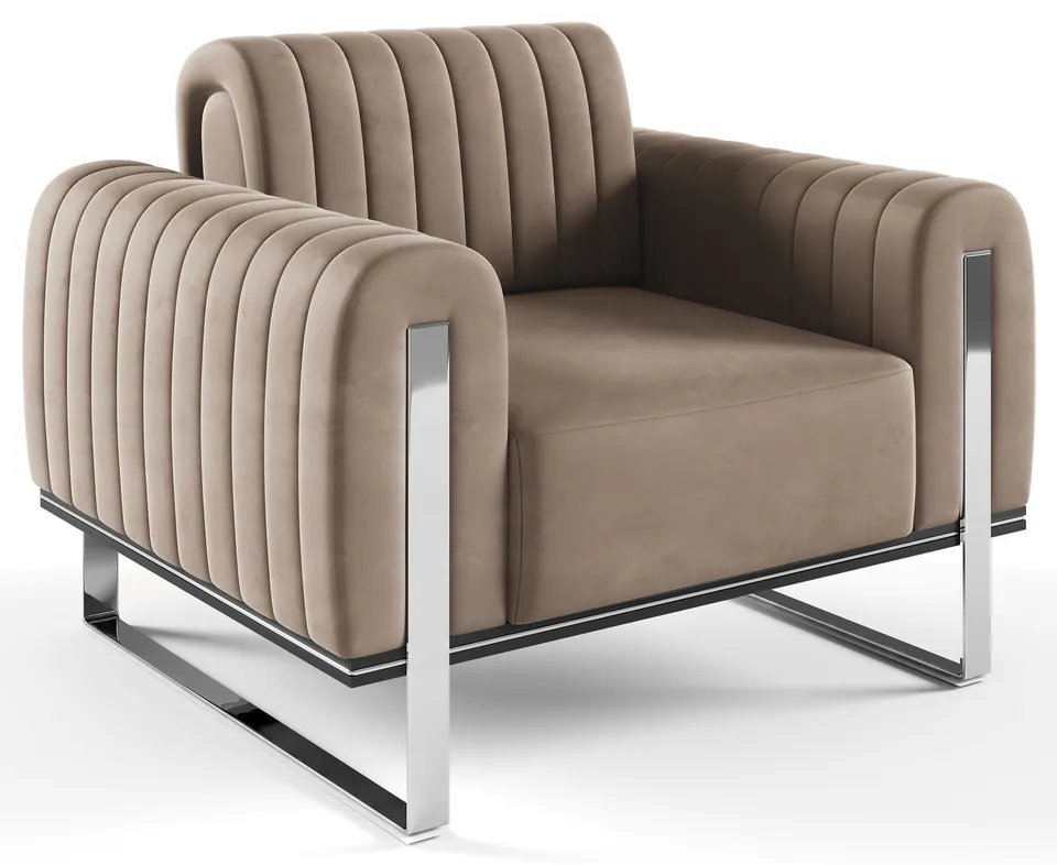 selsey-parissa-schalensitzstuhl-beige-samt-chromf-e image 1