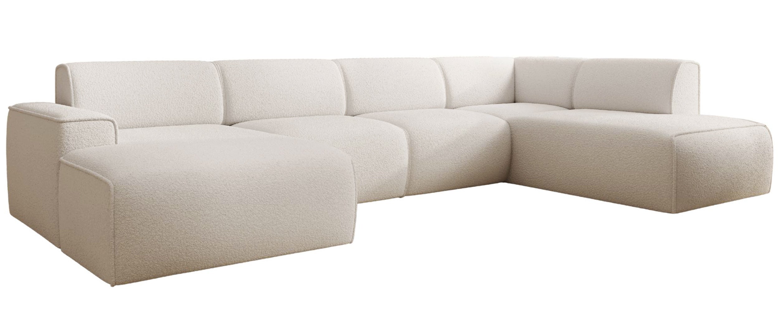 selsey-bouvi-ecksofa-u-f-rmig-rechtsseitig-cremefarbenes-boucl image 4