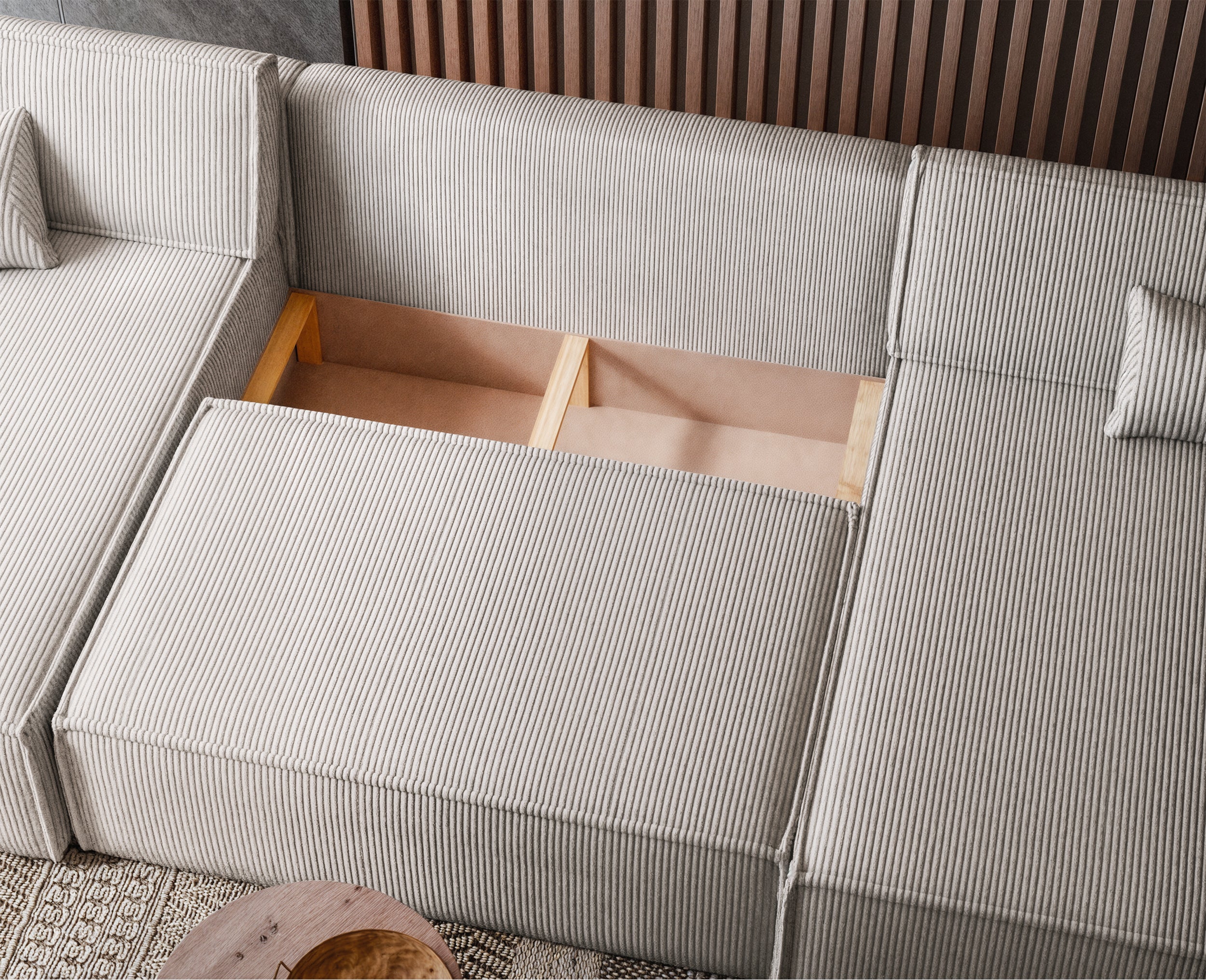 selsey-scarlo-ecksofa-u-mit-schlaffunktion-und-stauraum-hellbeige-cord image 5
