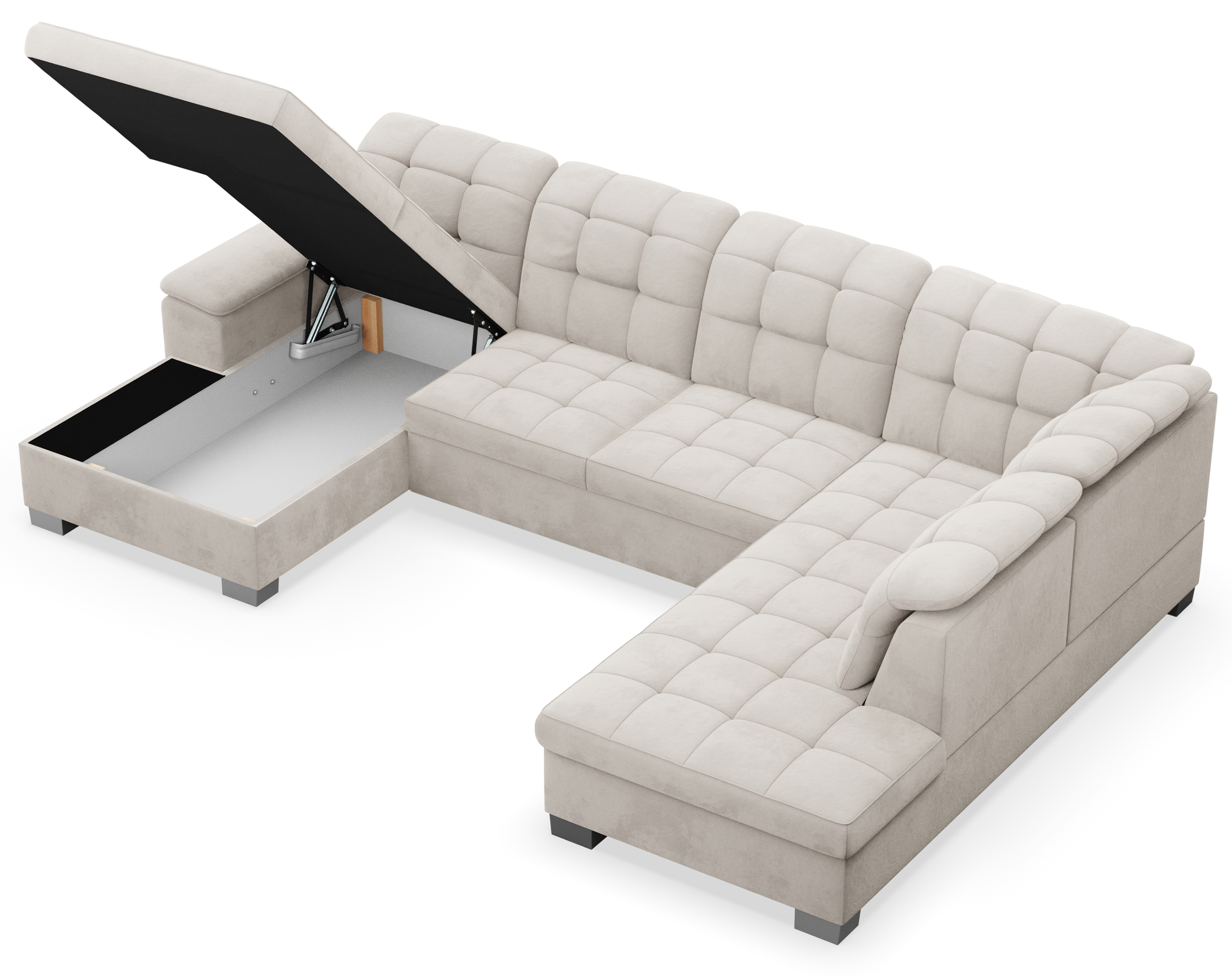 selsey-jamaal-ecksofa-u-f-rmig-linksseitig-mit-schlaffunktion-und-stauraum-grau- image 6