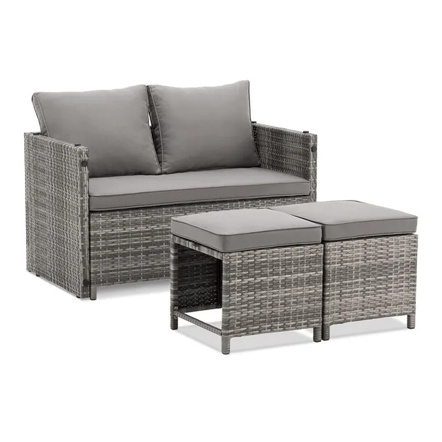 juskys-gartenm-bel-jamaika-2in1-polyrattan-set-grau-meliert image 1