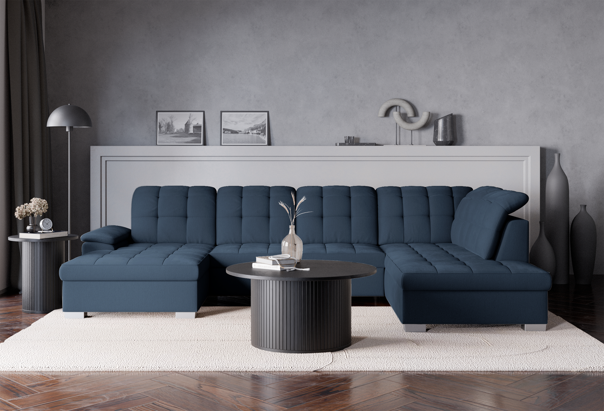 selsey-jamaal-ecksofa-u-f-rmig-links-mit-schlaffunktion-und-stauraum-marineblau- image 2