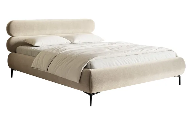 selsey-roule-polsterbett-140x200-cm-hellbeige-velours-wasserabweisend-schwarze-b image 1