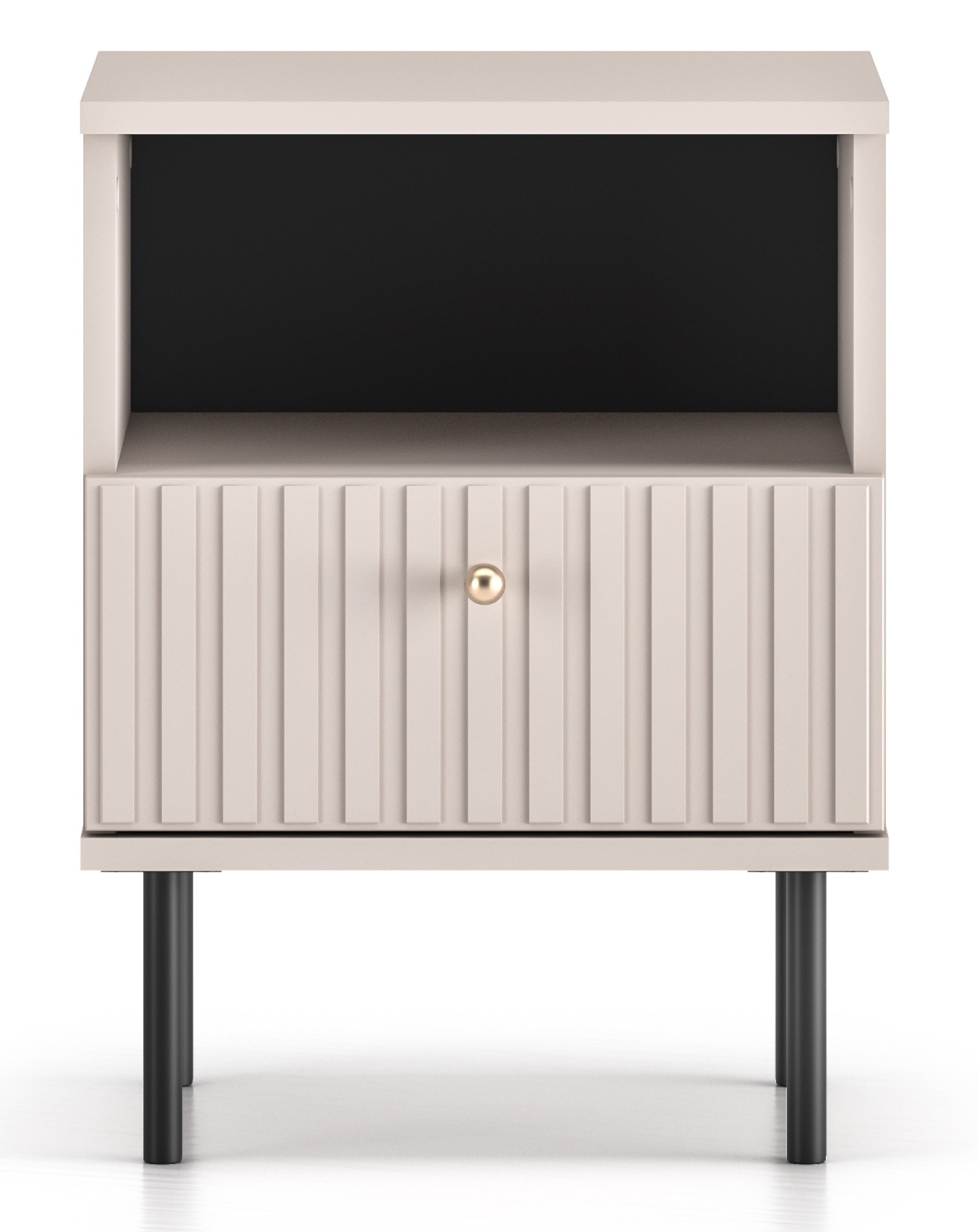 selsey-caletto-nachttisch-40-cm-mit-schublade-beige-lamellen-goldgriff image 5