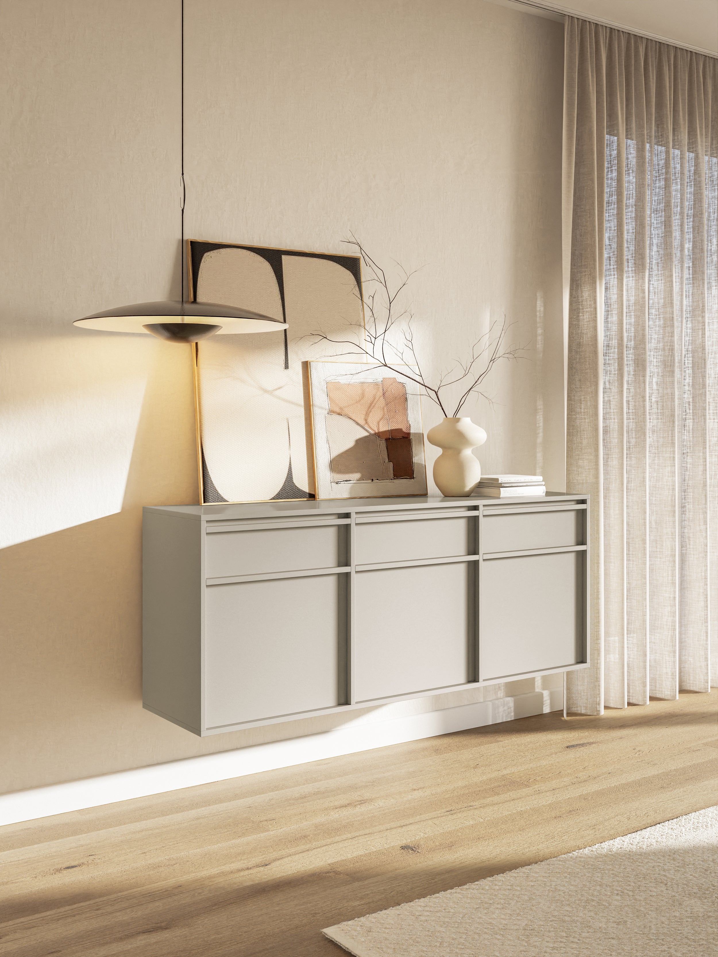selsey-evo-h-ngende-dreit-rige-kommode-154-cm-kaschmir-mit-schubladen image 2