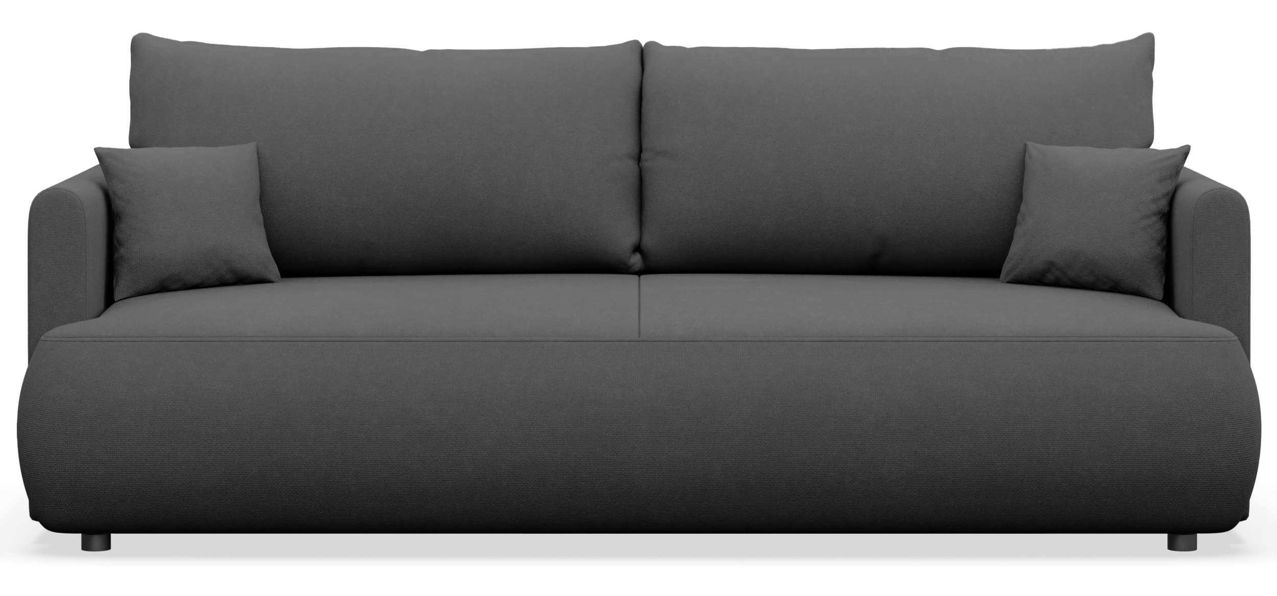 selsey-dreisitziges-schlafsofa-ovo-mini-mit-stauraum-dunkelgrauer-chenille-auskl image 1