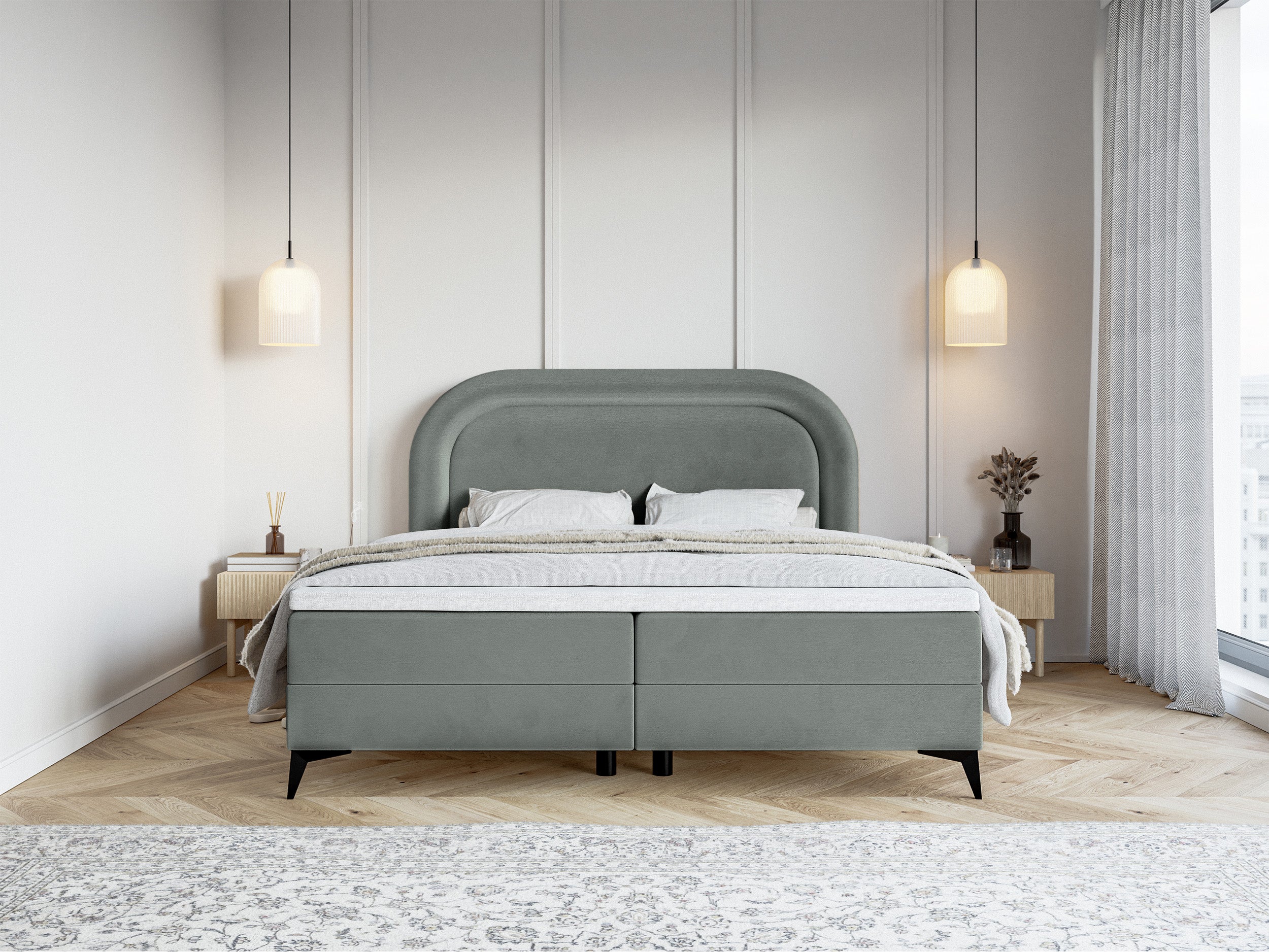 selsey-loreo-kontinentalbett-140x200-cm-grauer-velours-wasserabweisend-mit-toppe image 3