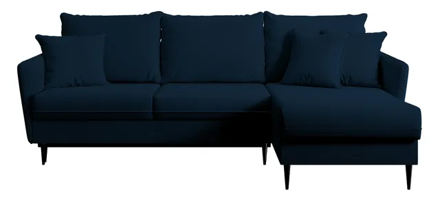 selsey-volio-ecksofa-mit-schlaffunktion-samtblau-schwarze-beine image 1