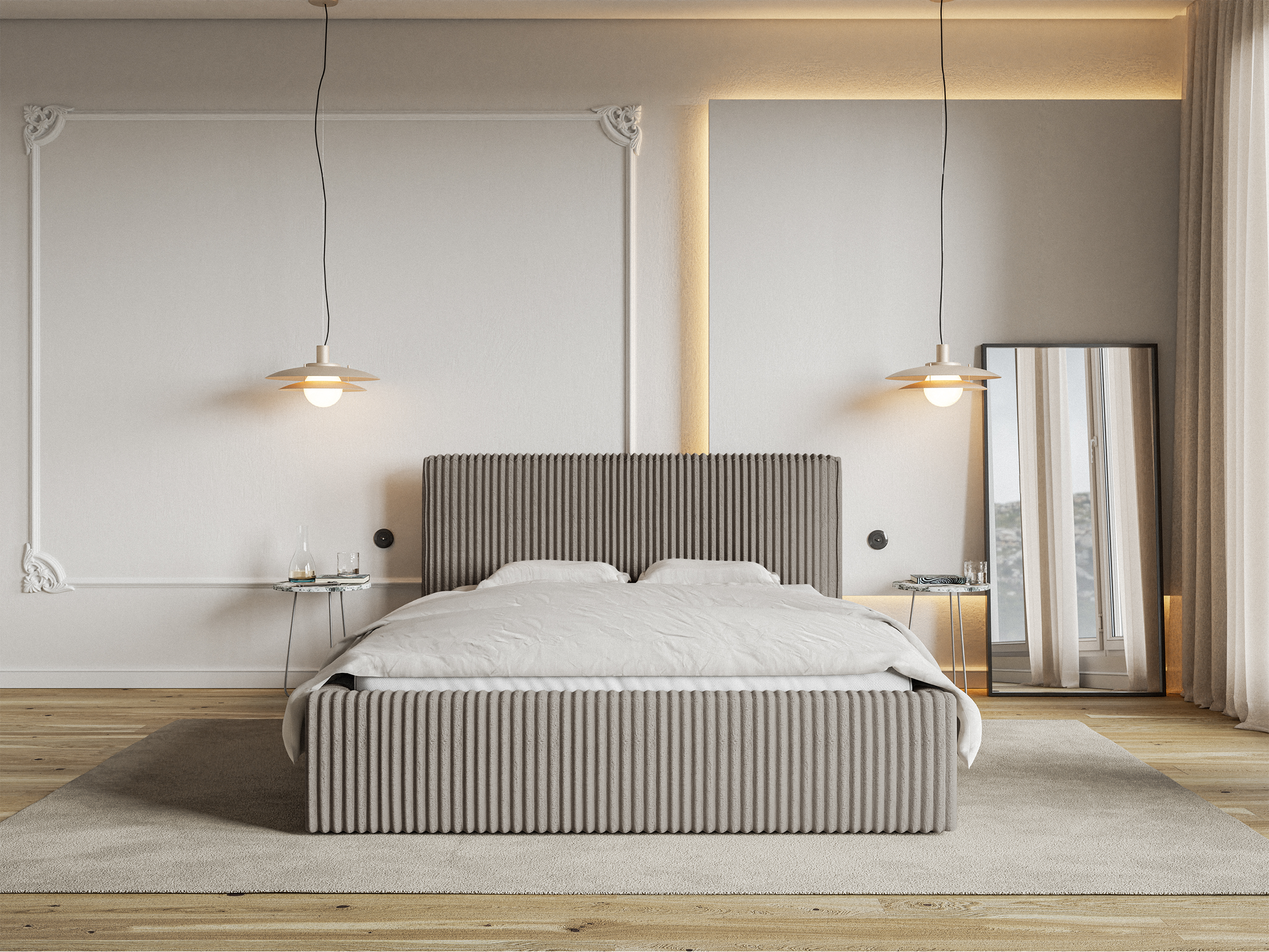 selsey-tilio-polsterbett-160x200-cm-mit-stauraum-grau-beige-cord image 2