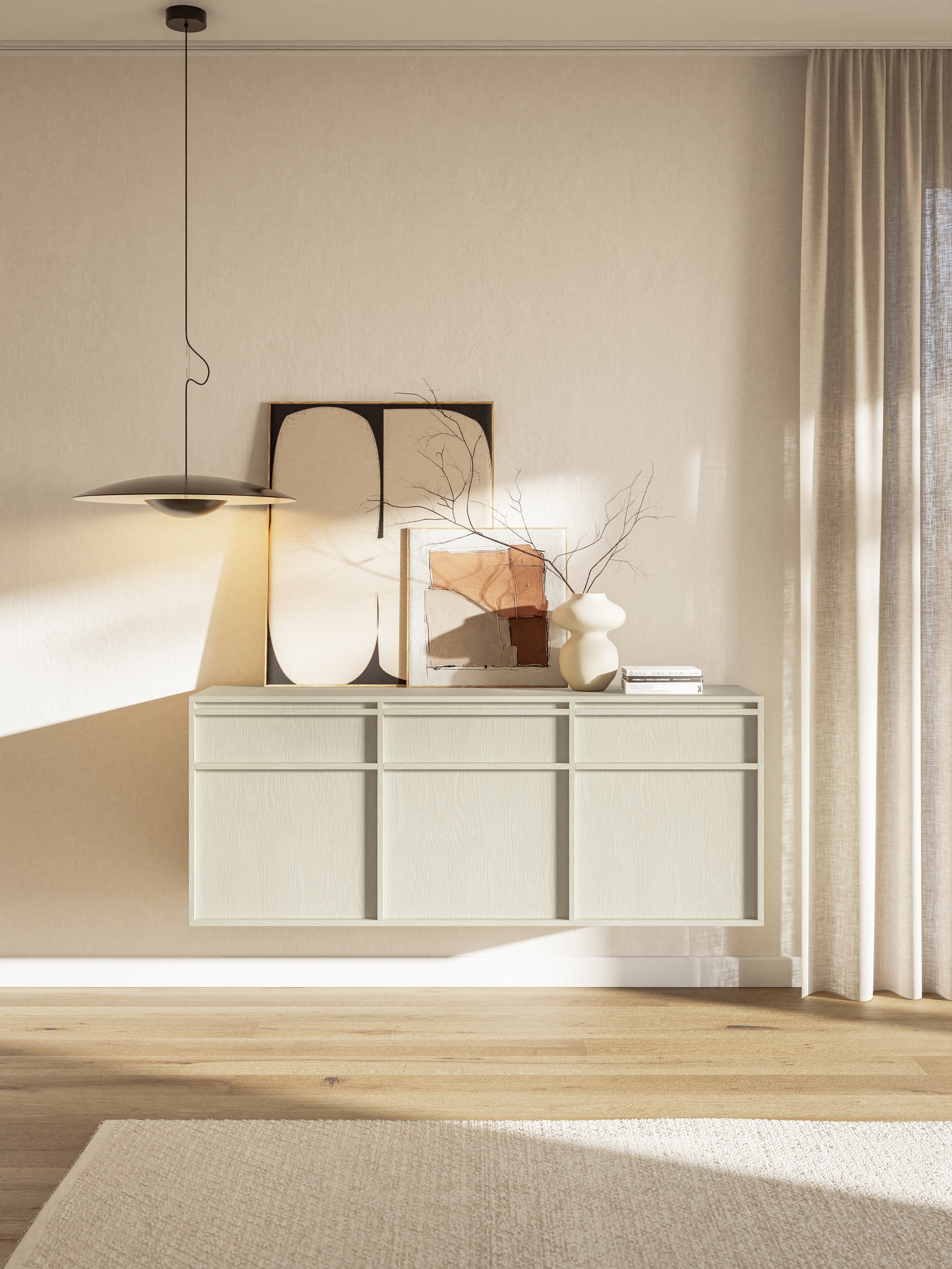 selsey-evo-h-ngende-dreit-rige-kommode-154-cm-sandbeige-mit-schubladen image 5