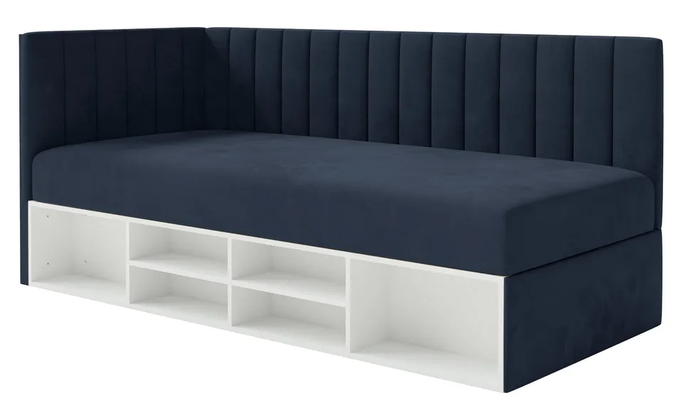 selsey-ventrio-jugendbett-90x200-cm-linksseitig-marineblau-velours-wasserabweise image 1