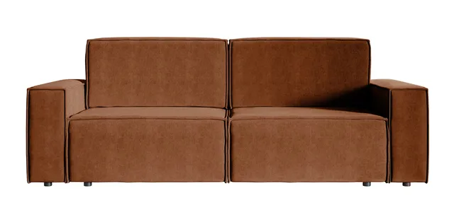 selsey-copertino-dreisitziges-ausklappbares-sofa-kupfer-velours image 1