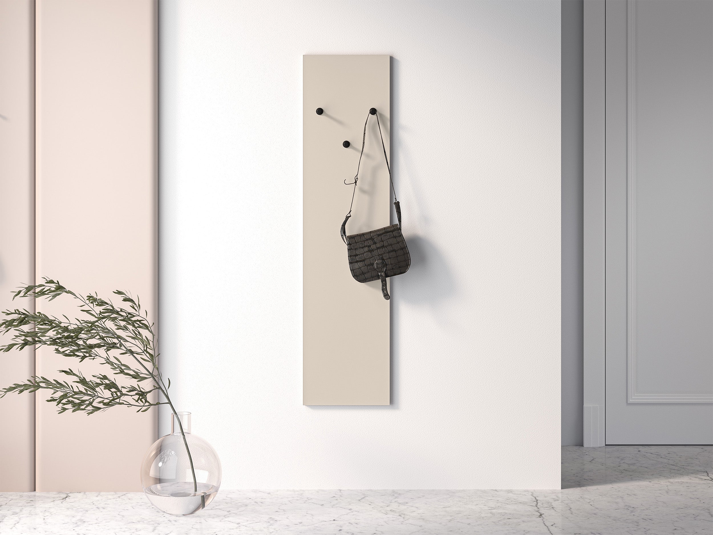 selsey-caletto-wandhaken-34-cm-beige-mit-3-schwarzen-haken image 2