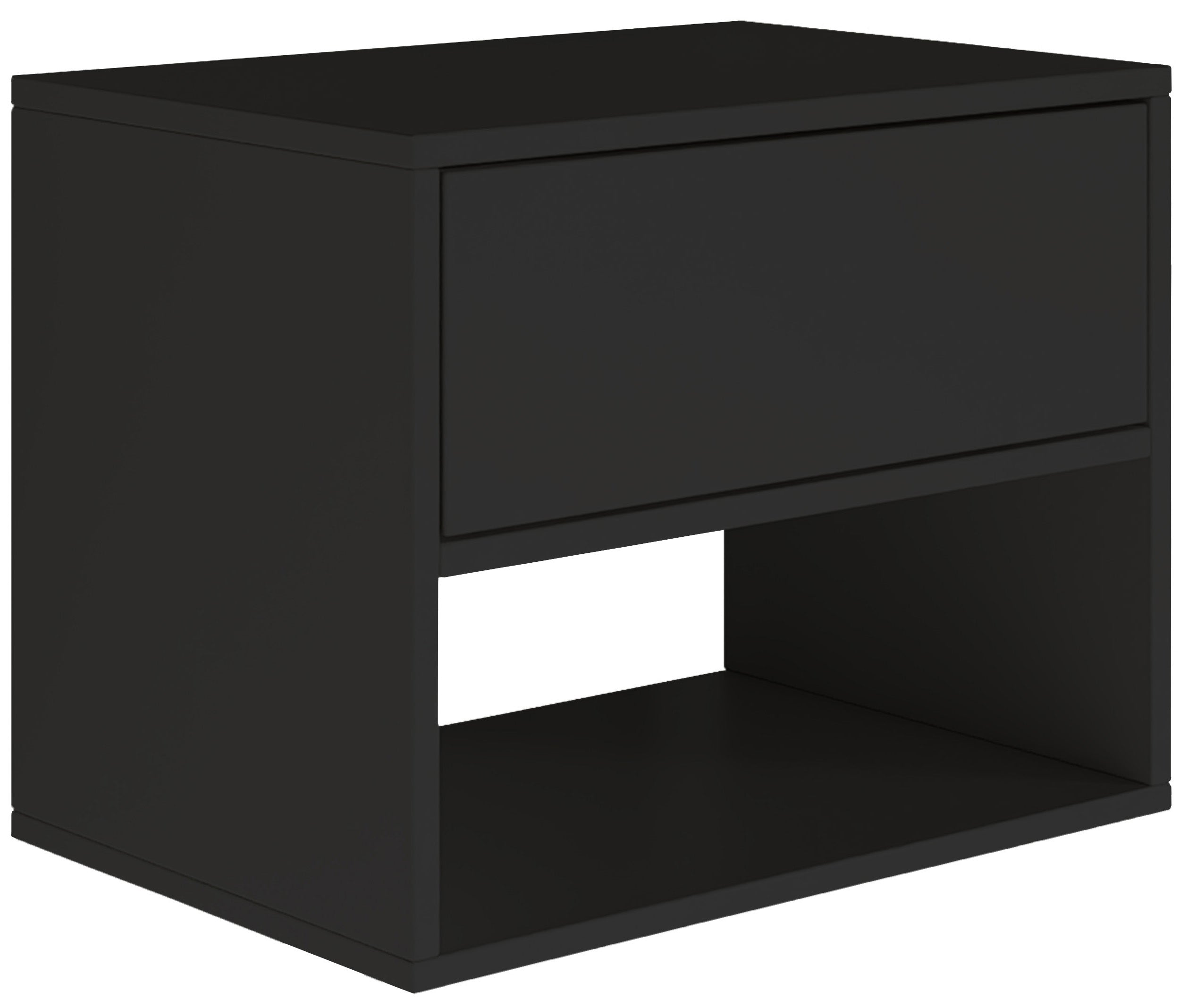 selsey-framme-h-ngender-nachttisch-mit-schublade-und-fach-50-cm-schwarz image 1