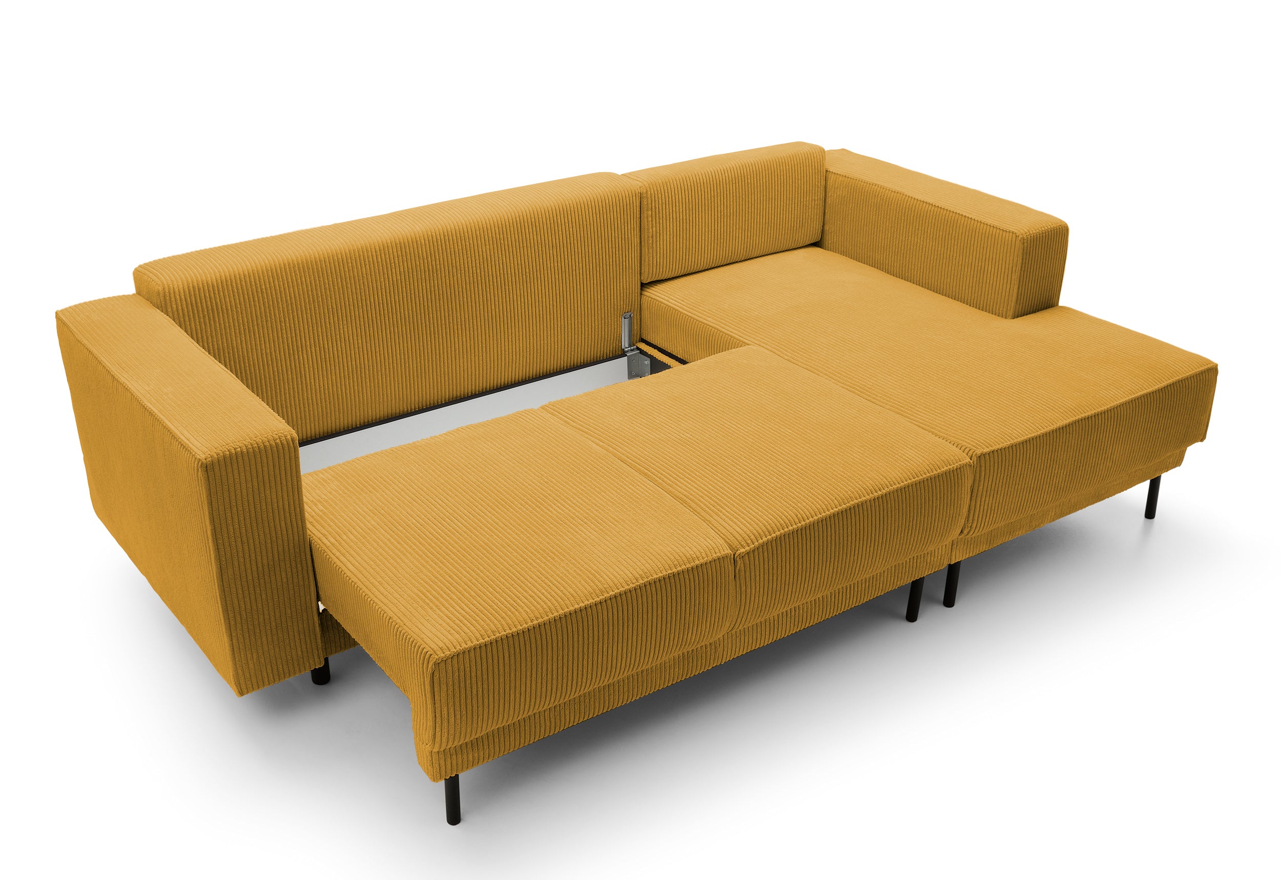selsey-rodario-mini-ecksofa-rechts-l-form-senfgelb-cord-mit-schlaffunktion-und-s image 6