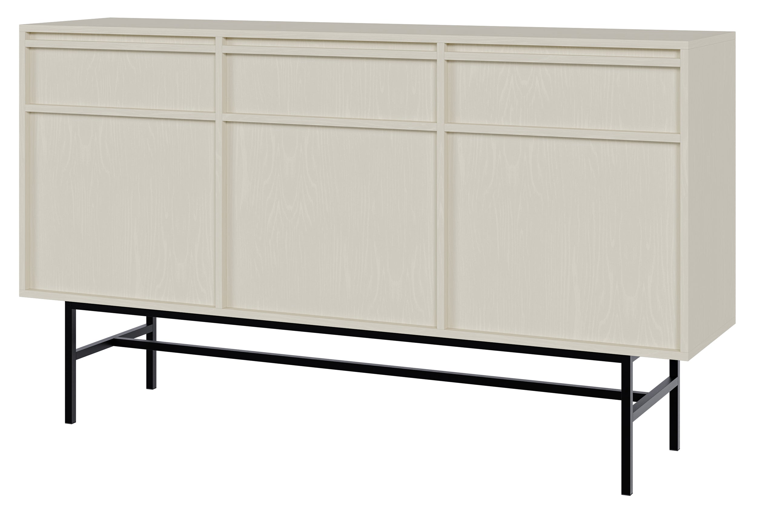 selsey-evo-dreht-r-kommode-154-cm-mit-schubladen-sandbeige-mit-stahlgestell image 1