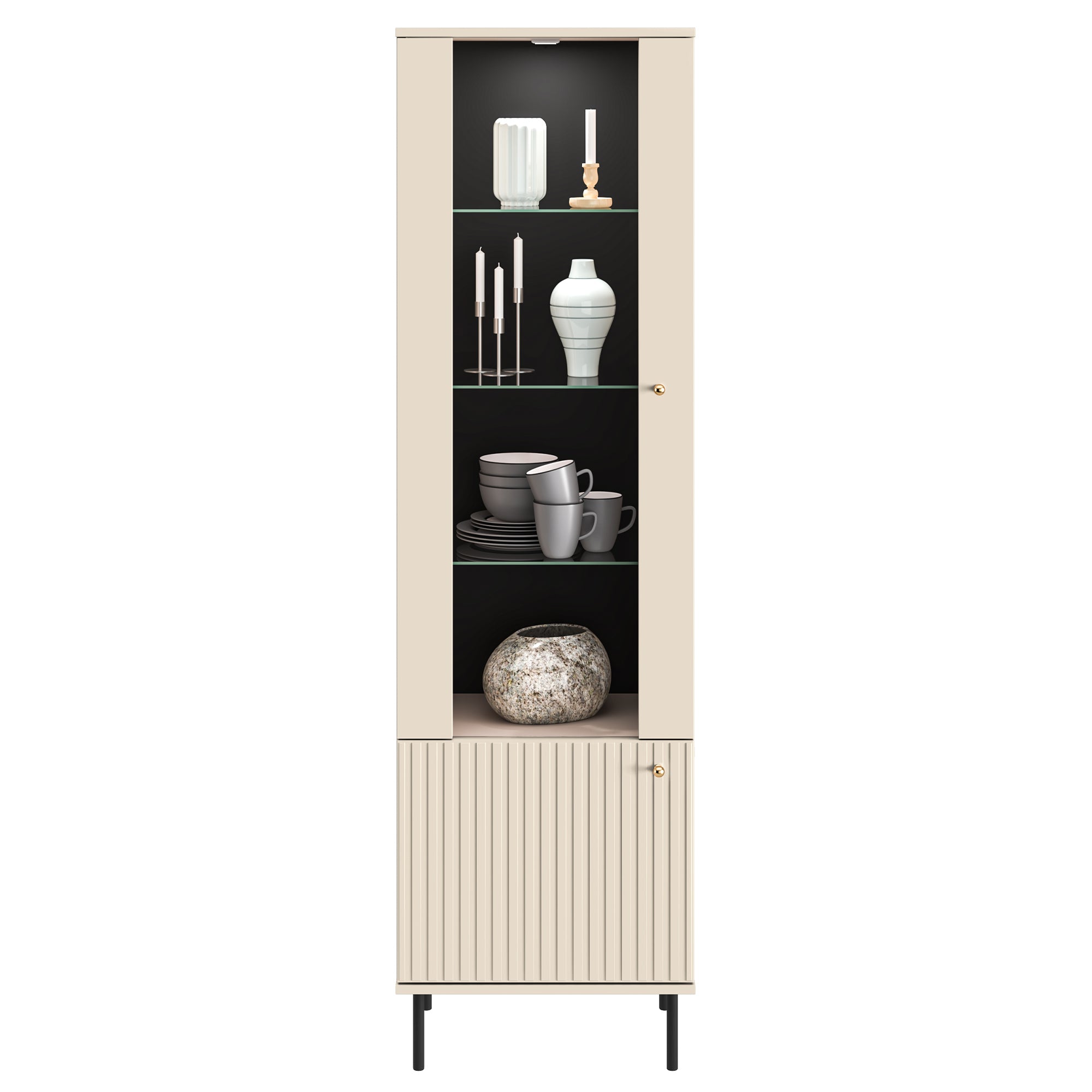 selsey-caletto-vitrinenschrank-1-t-rig-55-cm-beige-mit-lamellen image 4