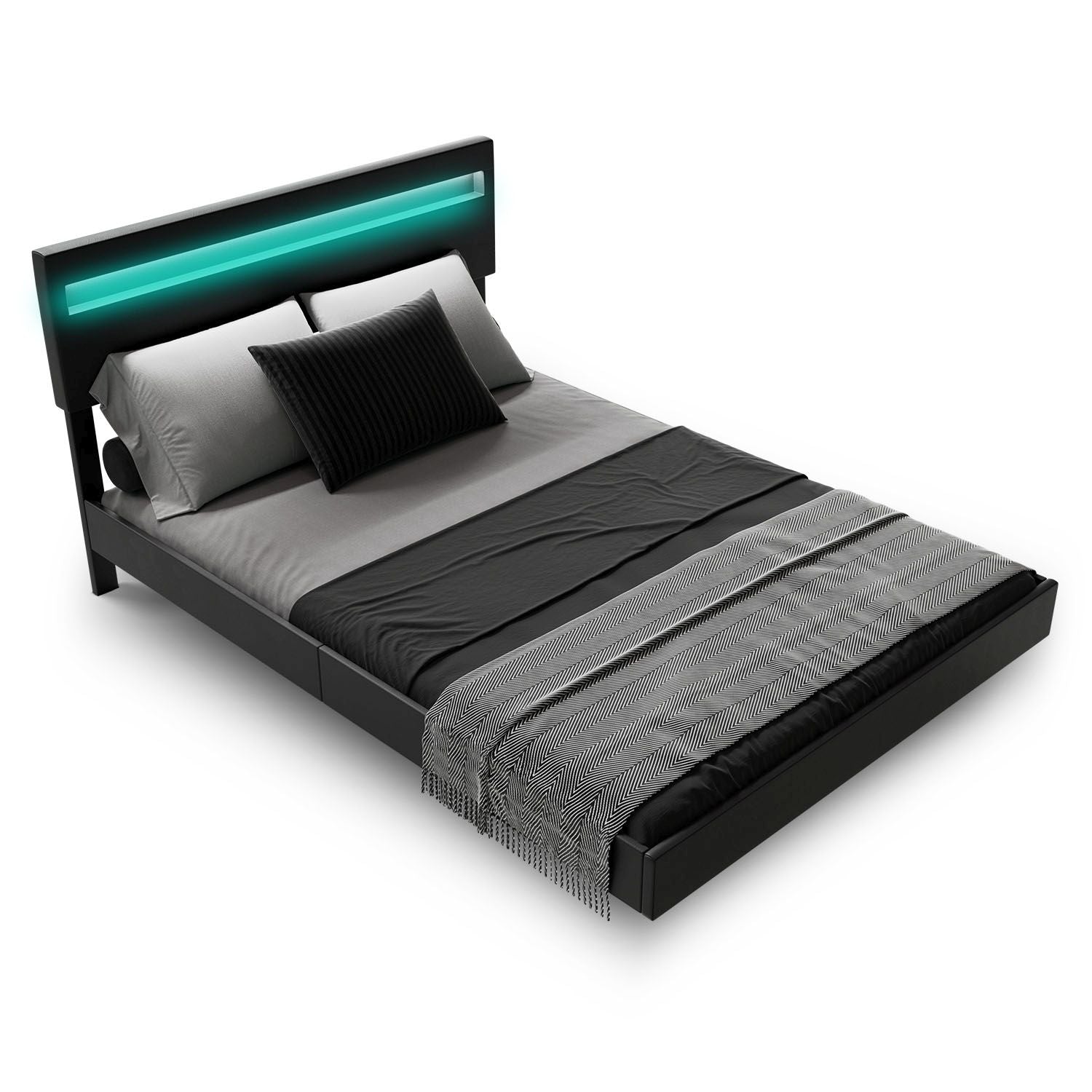 juskys-schwebebett-lissabon-140x200-cm-wei-kunstleder-doppelbett-mit-led-und-ver image 8