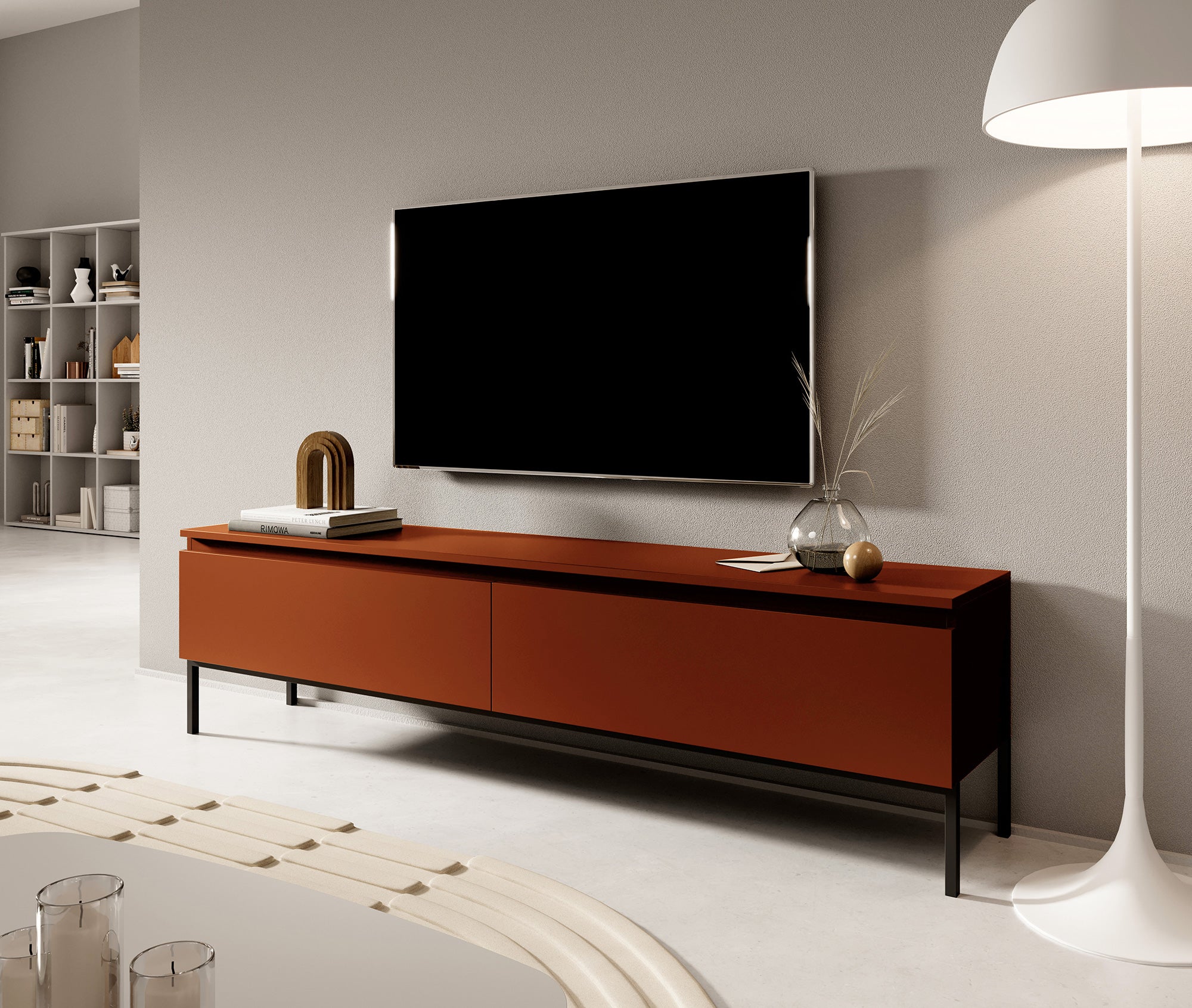 selsey-bemmi-tv-schrank-150-cm-ziegelrot image 2