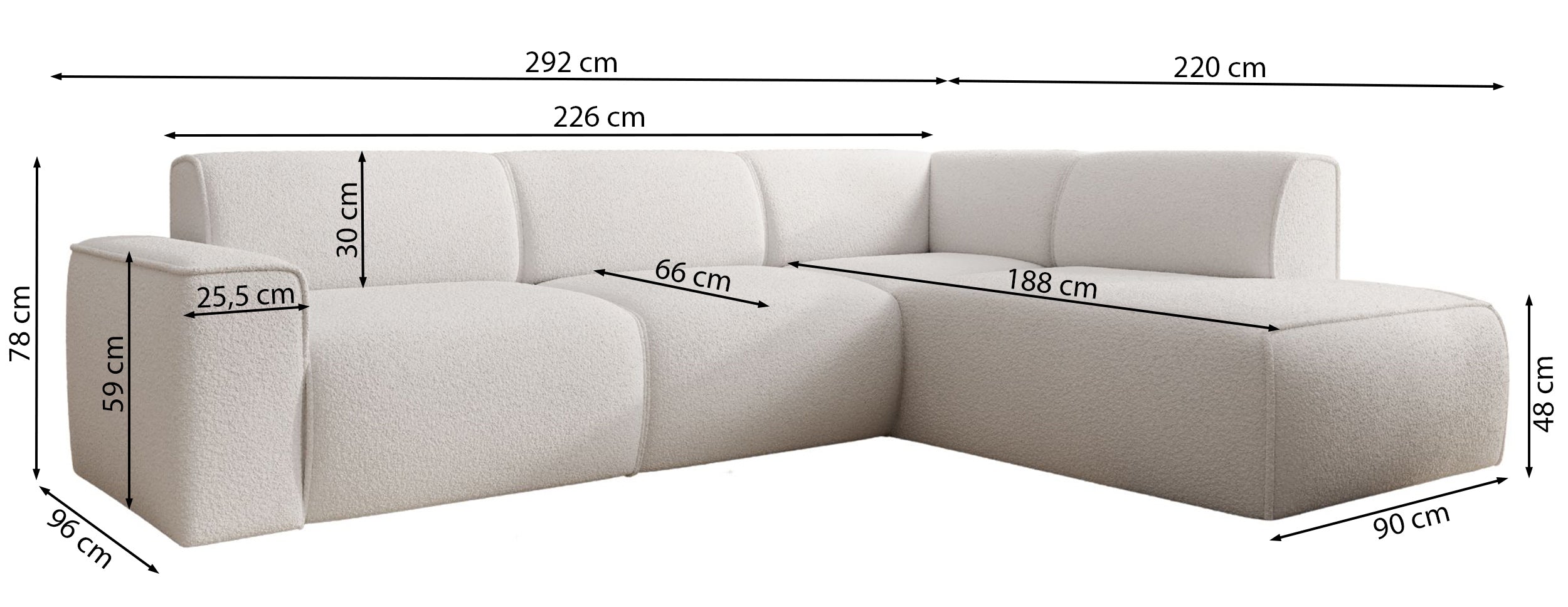 selsey-bouvi-ecksofa-l-form-rechte-armlehne-cremefarbenes-boucl image 5