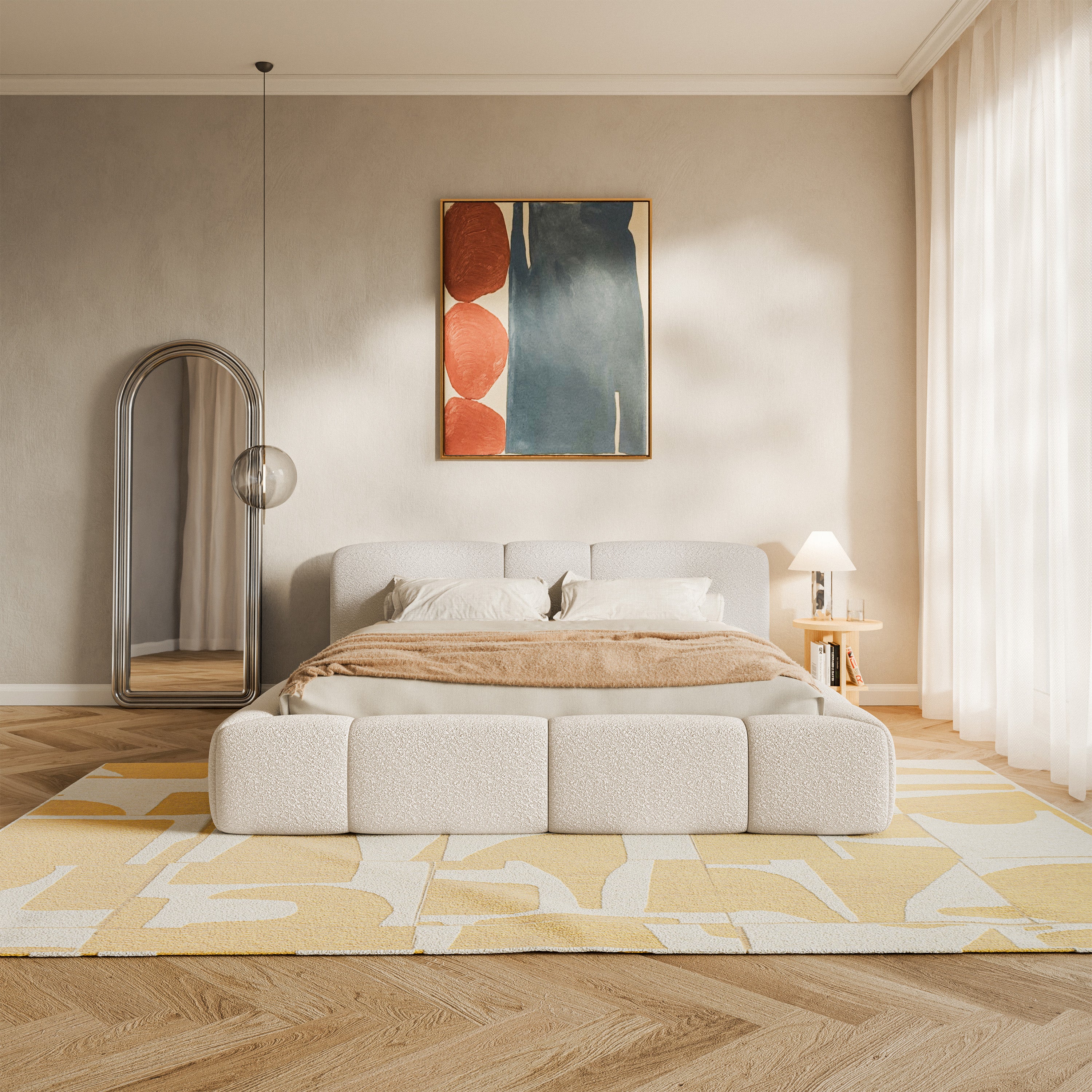 selsey-bowia-polsterbett-140x200-cm-hellbeige-boucl-mit-rollrost image 4