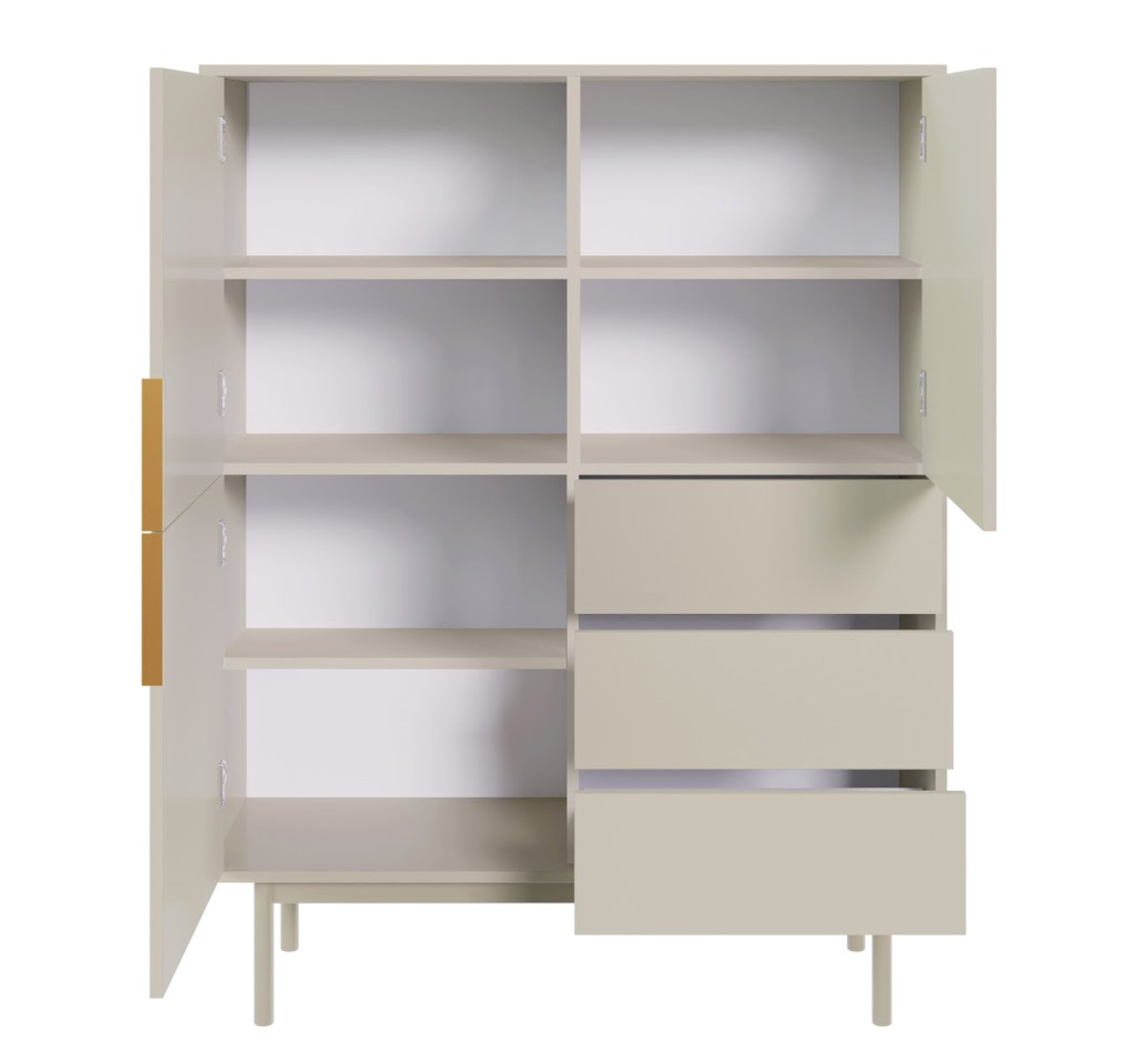 selsey-viviaro-hohes-sideboard-104-cm-kaschmir-mit-3-t-ren-und-3-schubladen image 4