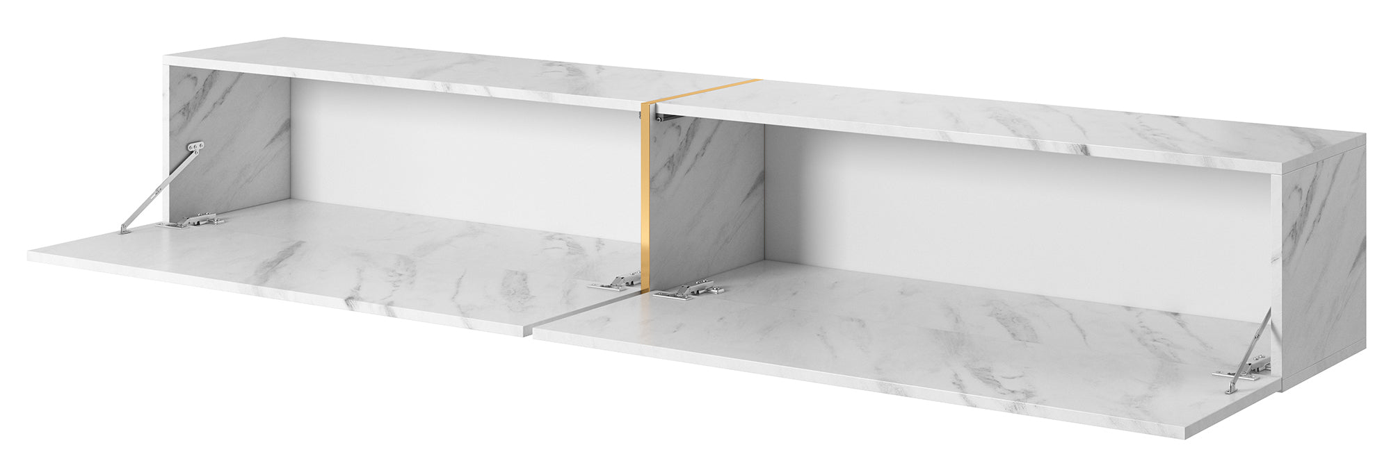 selsey-bisira-tv-schrank-200-cm-wei-er-marmor-mit-goldenem-einsatz image 3