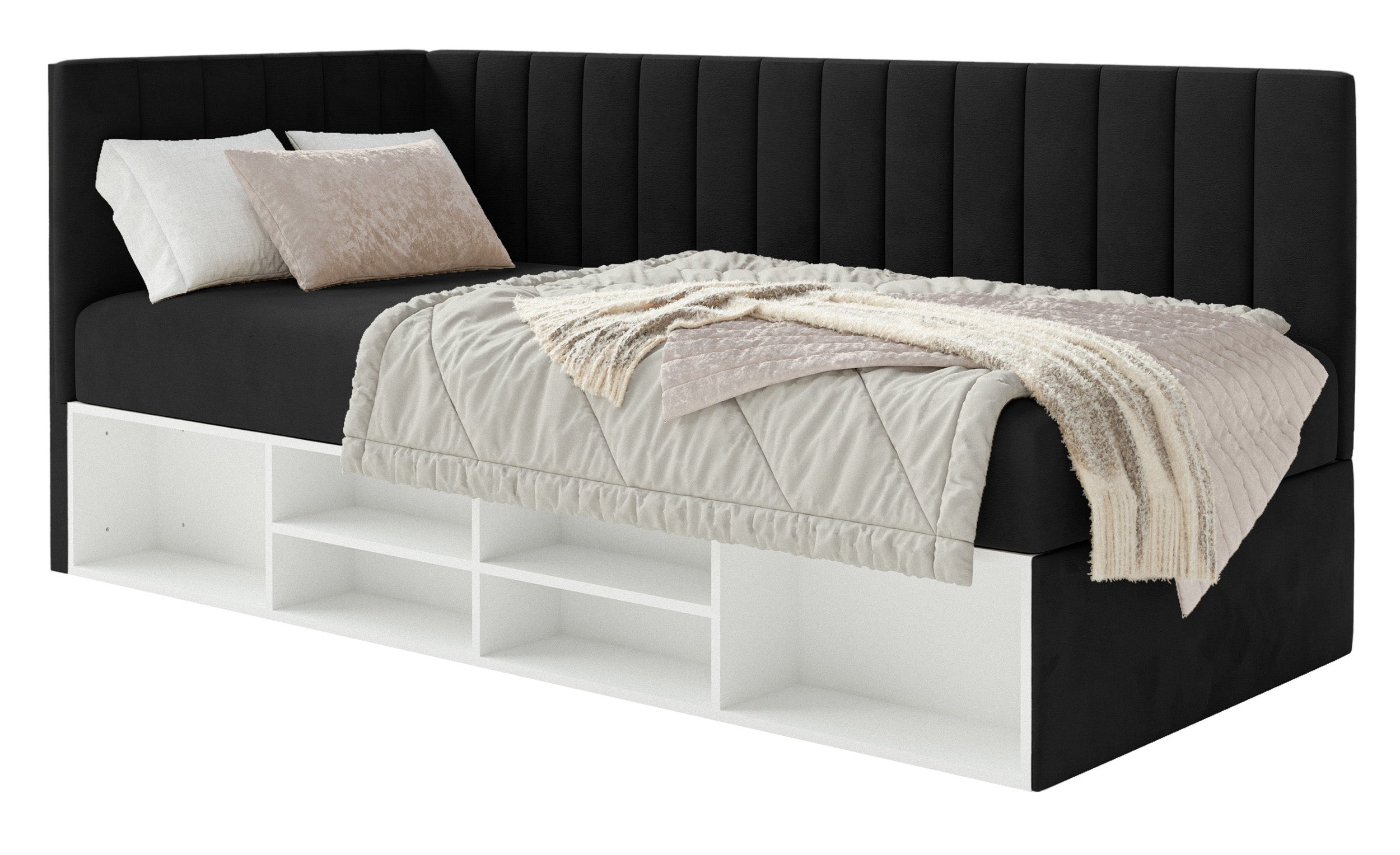 selsey-ventrio-jugendbett-90x200-cm-links-mit-stauraum-und-regalen-schwarzer-vel image 4