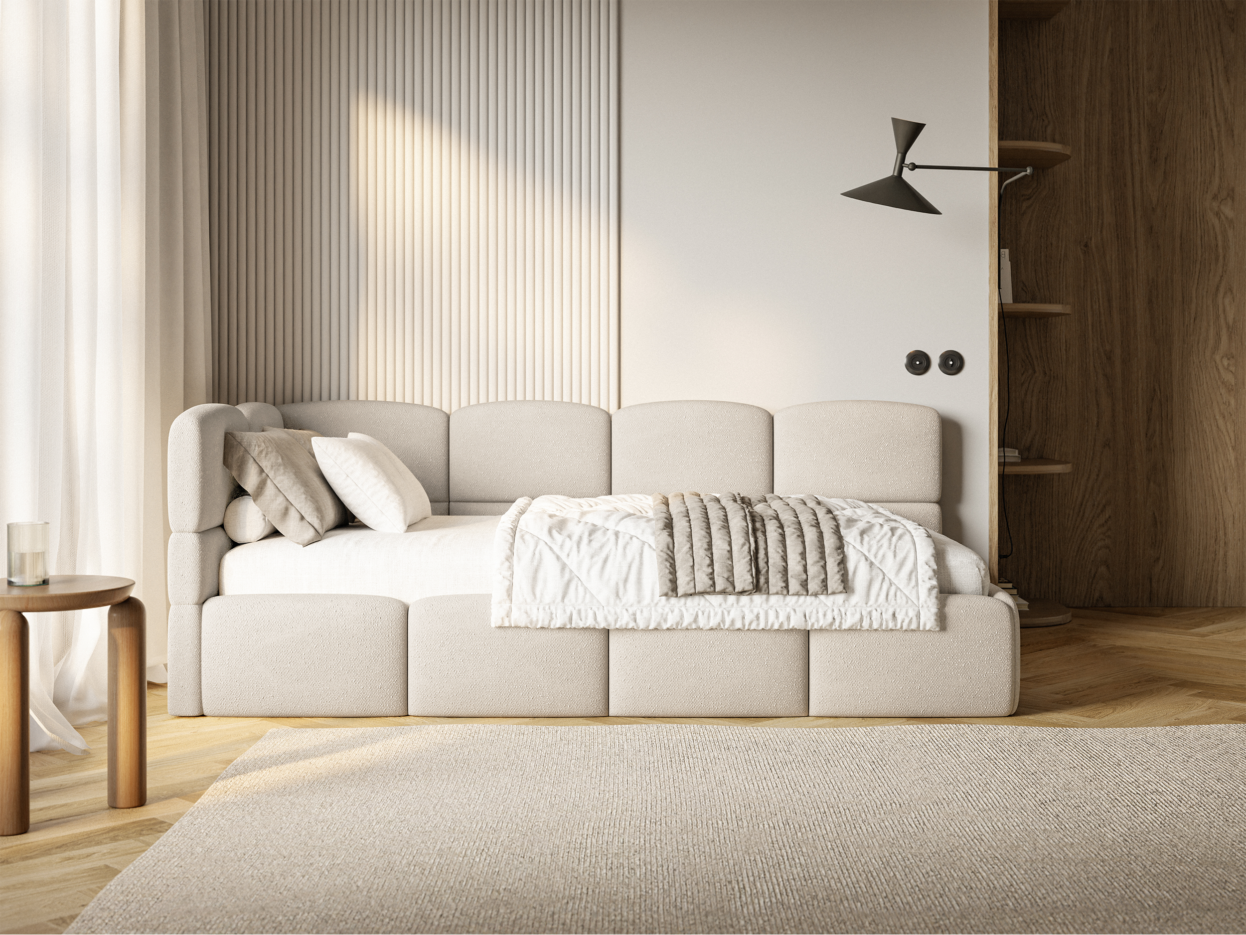 selsey-cloudy-jugendbett-90x200-cm-links-mit-aufbewahrungsbox-creme-chenille image 3