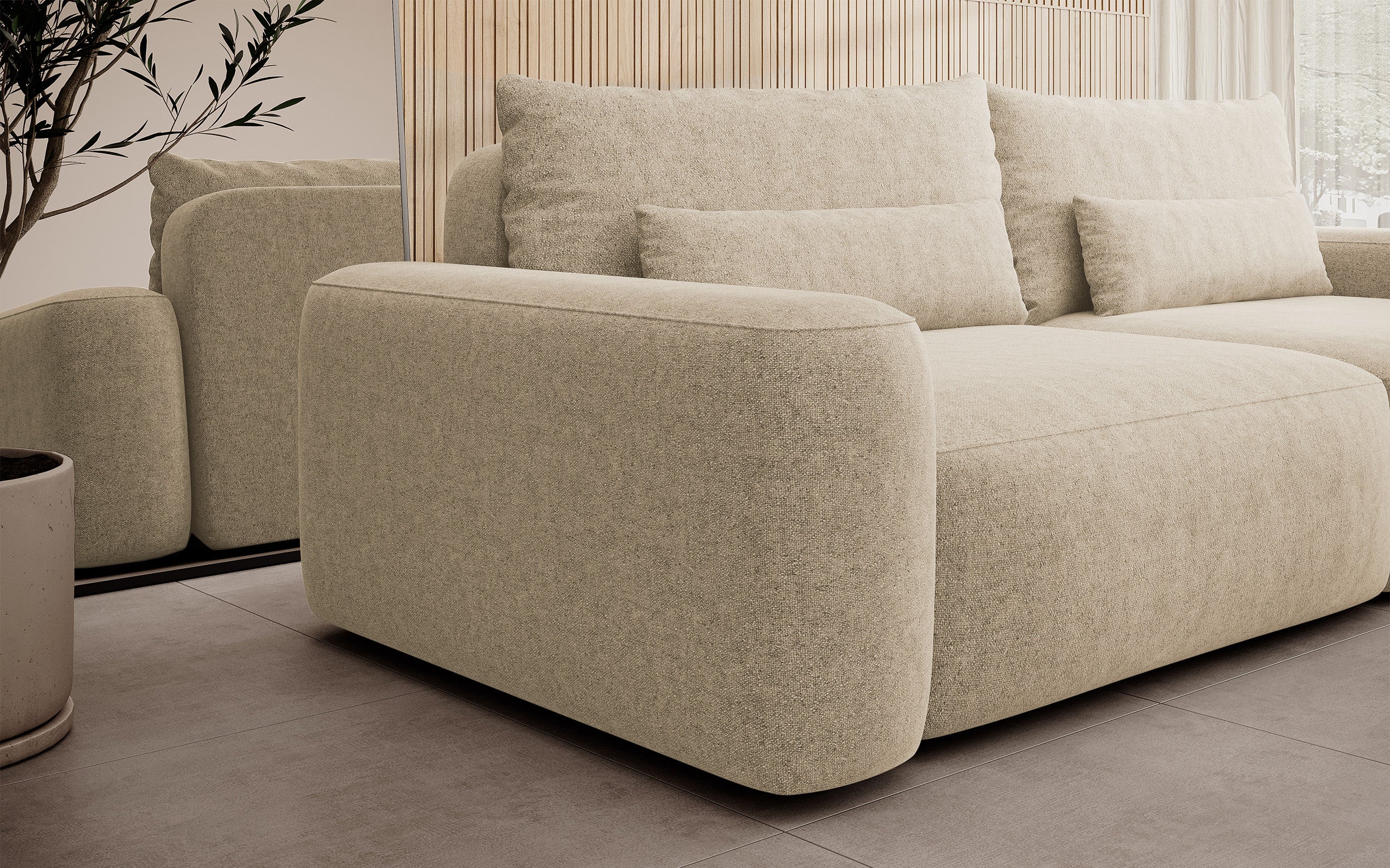 selsey-carnos-dreisitzer-schlafsofa-beige-chenille-wasserabweisend-schwarze-bein image 4