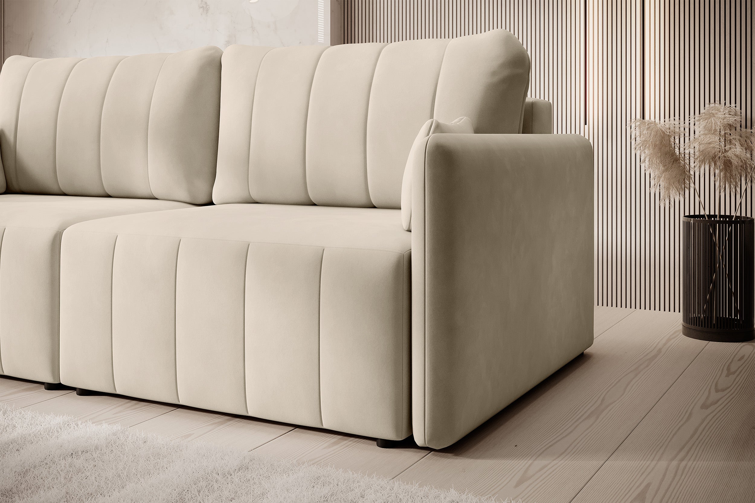 selsey-pierra-ausziehbare-eckcouch-mit-stauraum-creme-samtvelours image 8