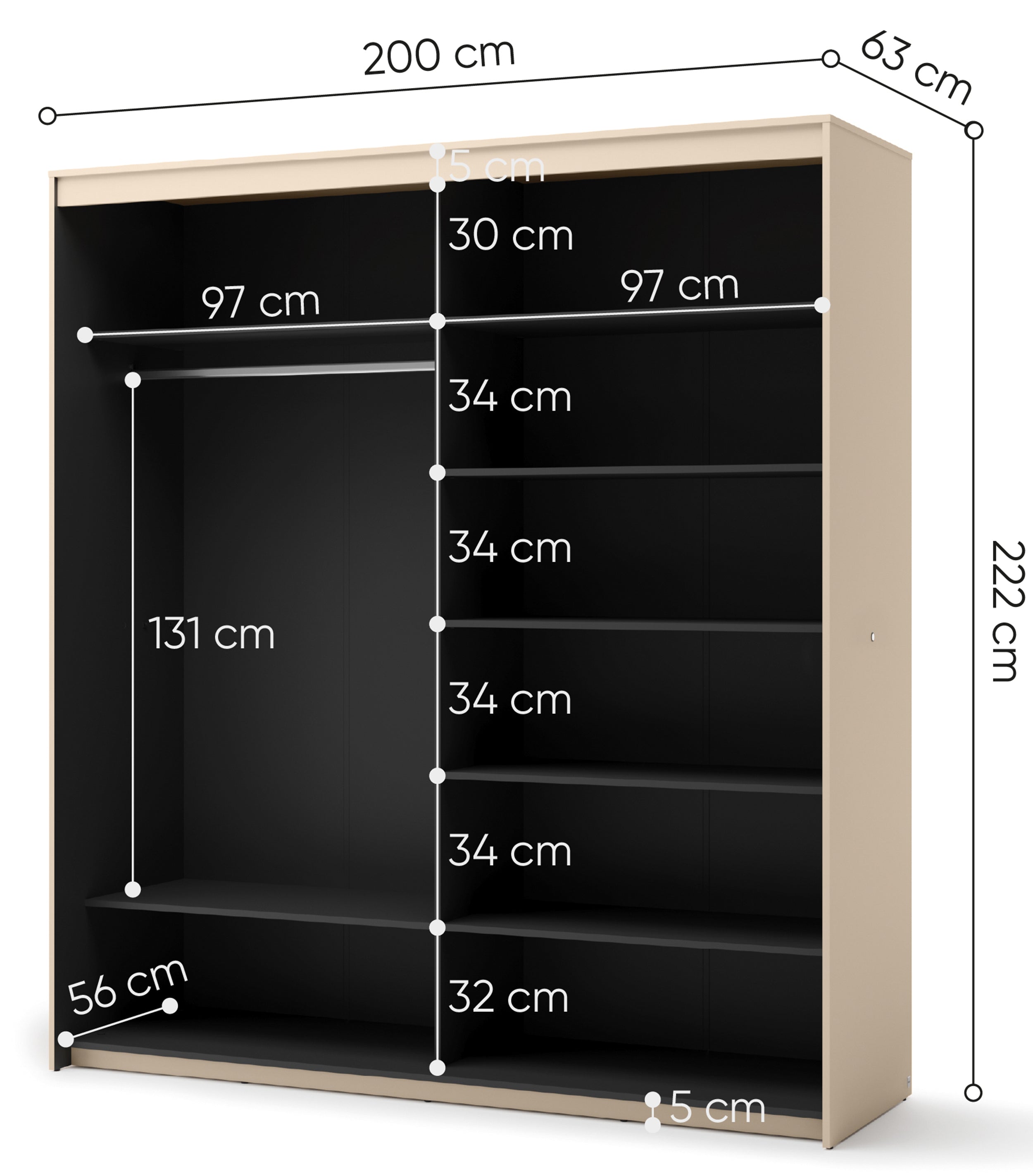 selsey-trend-schiebet-renschrank-200-cm-mit-spiegel-und-beleuchtung-sandbeige-sc image 7
