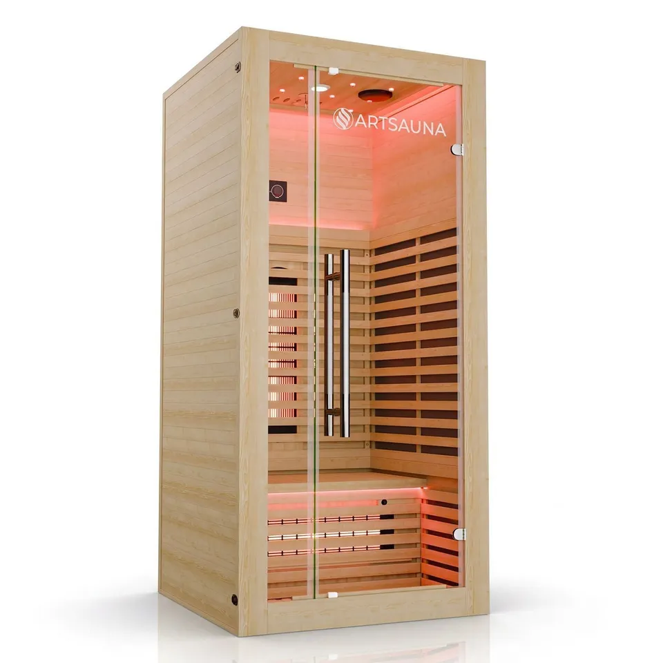 juskys-artsauna-infrarotkabine-trondheim-90-1-personen-hemlockholz image 1