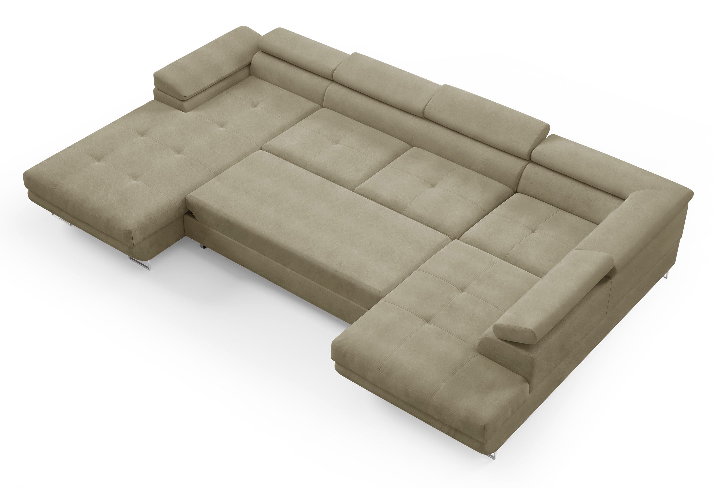 selsey-nollia-ecksofa-u-f-rmig-rechts-mit-schlaffunktion-hellbraunes-boucl image 3