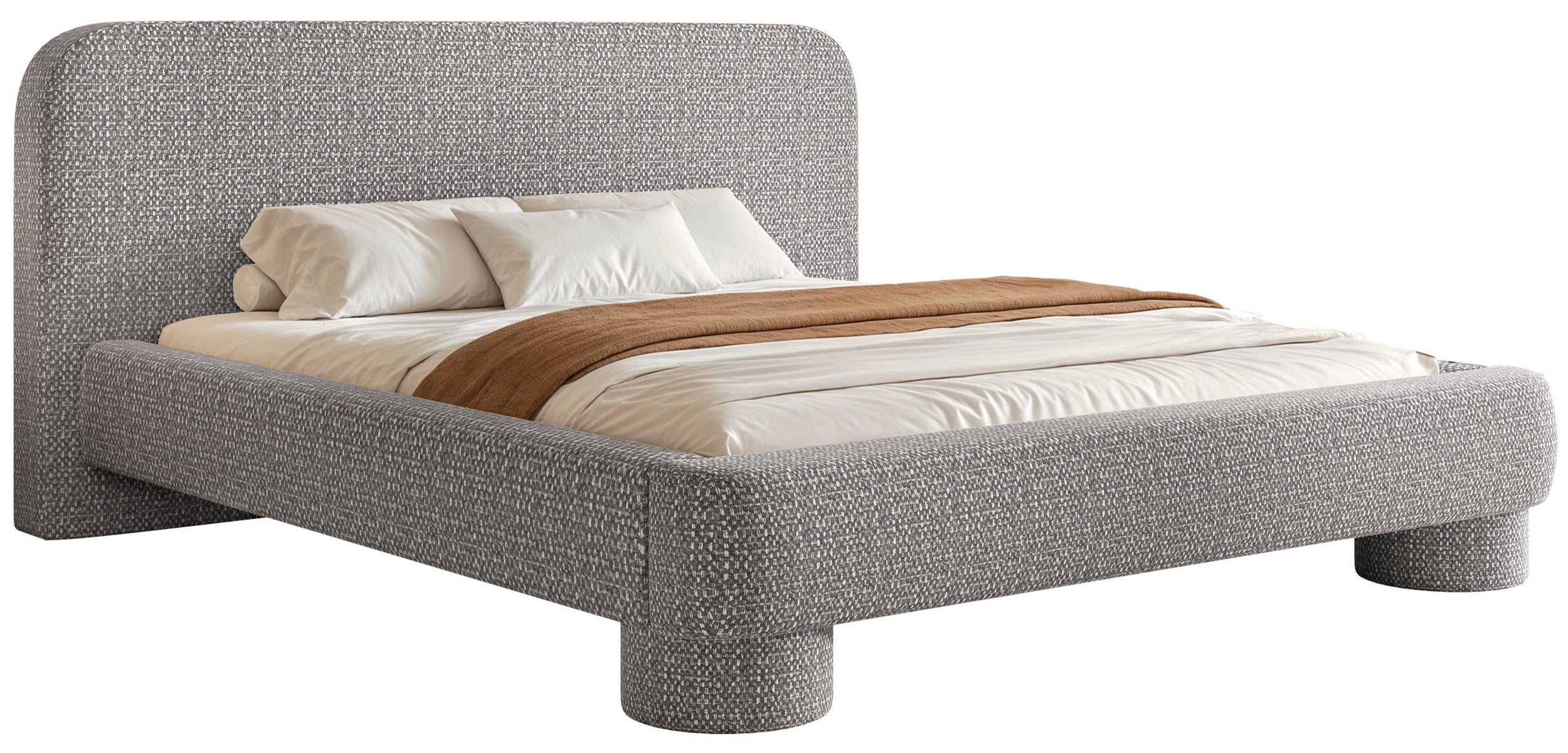 selsey-fredo-gepolstertes-bett-160x200-cm-mit-stauraum-grauer-chenille-stoff image 1