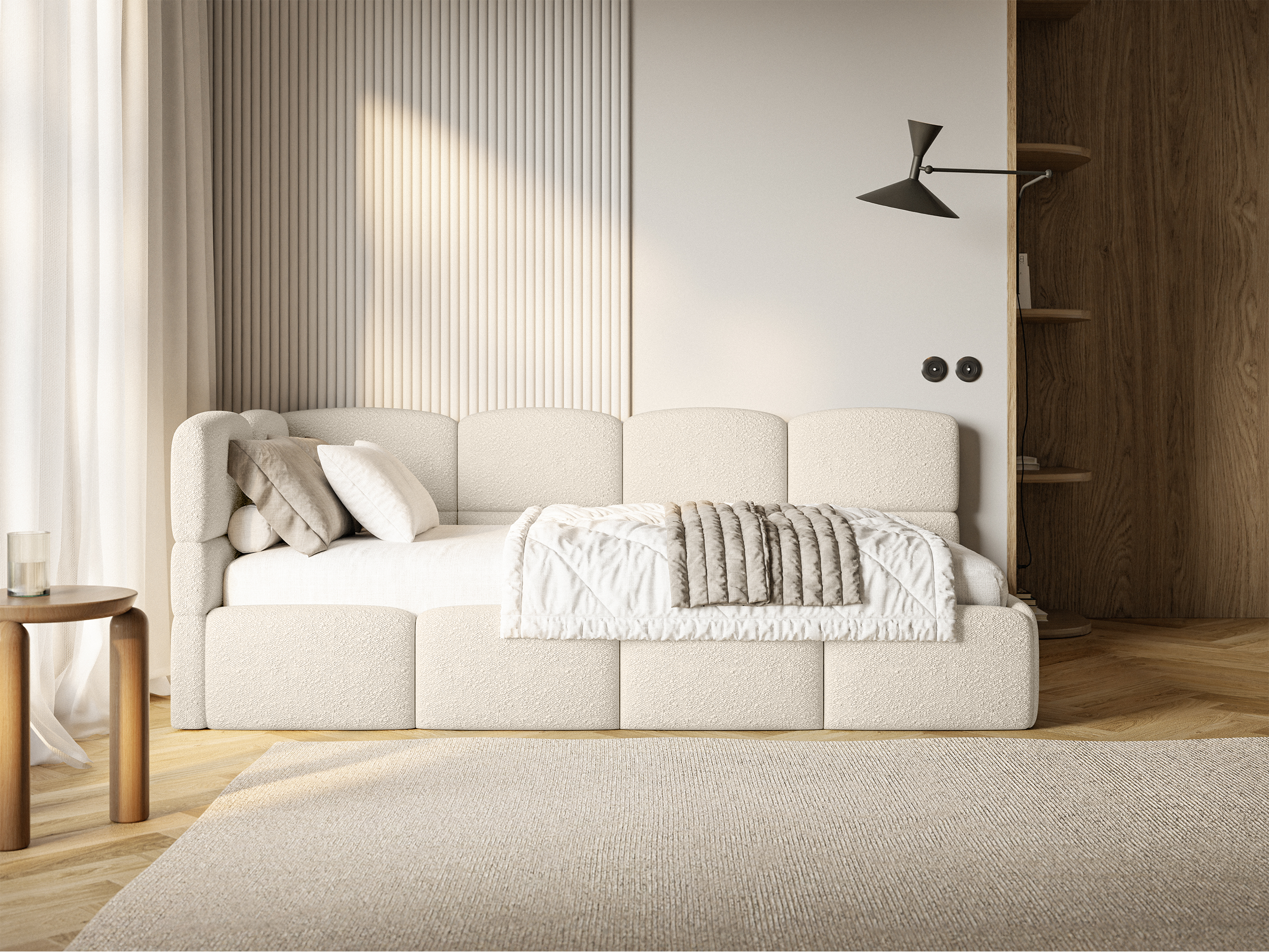 selsey-cloudy-jugendbett-90x200-cm-links-mit-matratze-und-stauraum-boucl image 3