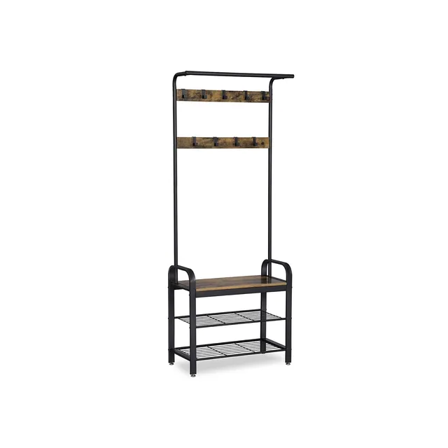 vasagle-garderobenst-nder-183-cm-hoch-mit-schuhregal-und-sitzfl-che-greige-grau image 1