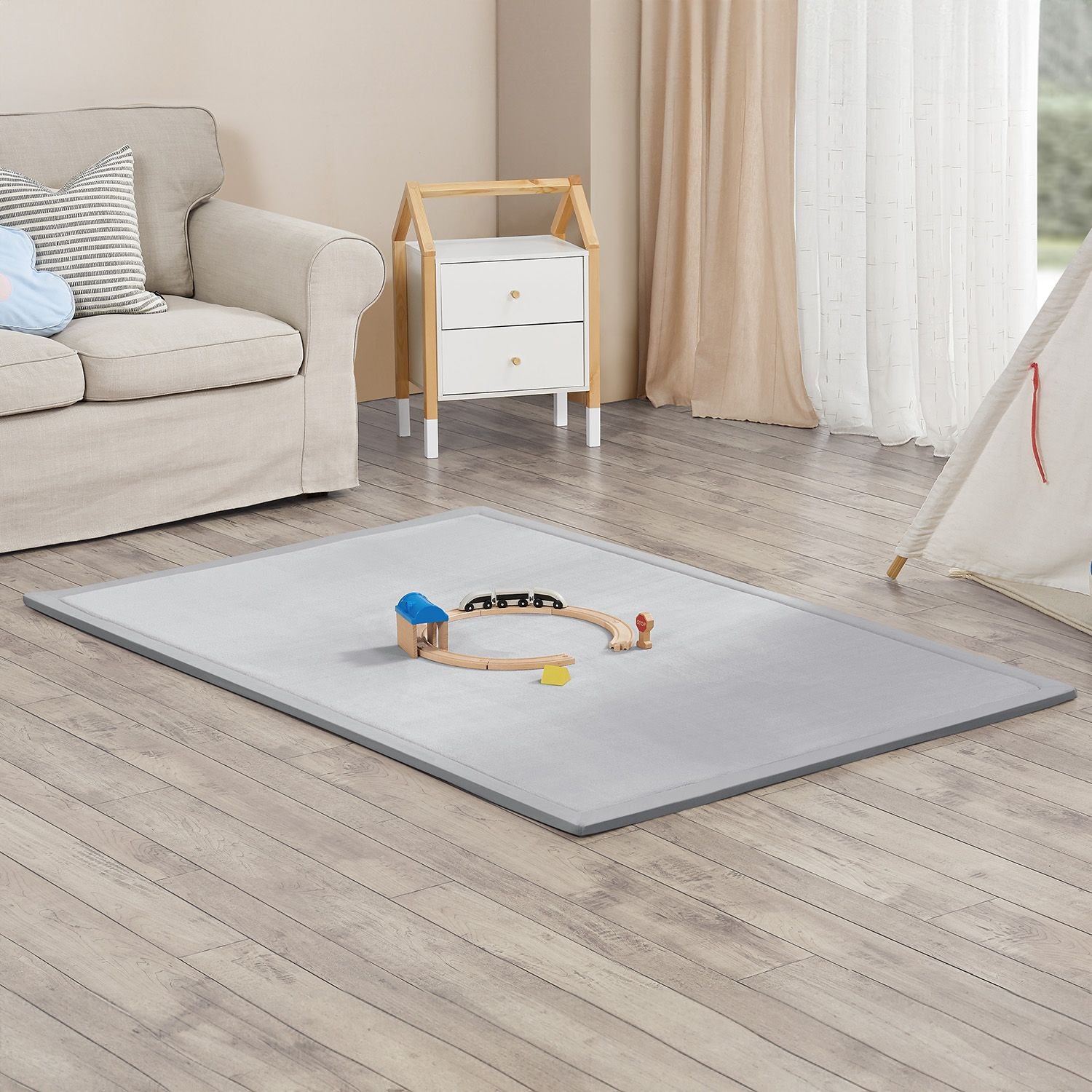 juskys-kinder-spielmatte-maila-krabbelmatte-aus-memory-foam image 2