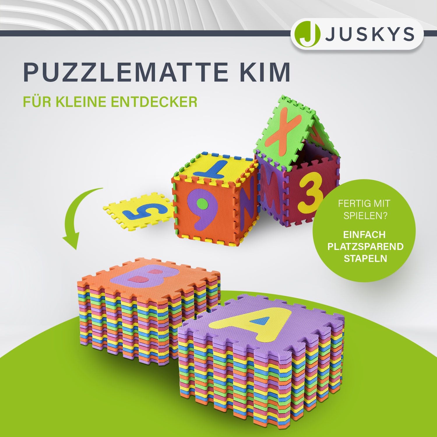 juskys-puzzlematte-kim-1-89-x-1-89-m-36-teilig-mit-buchstaben-und-zahlen image 2