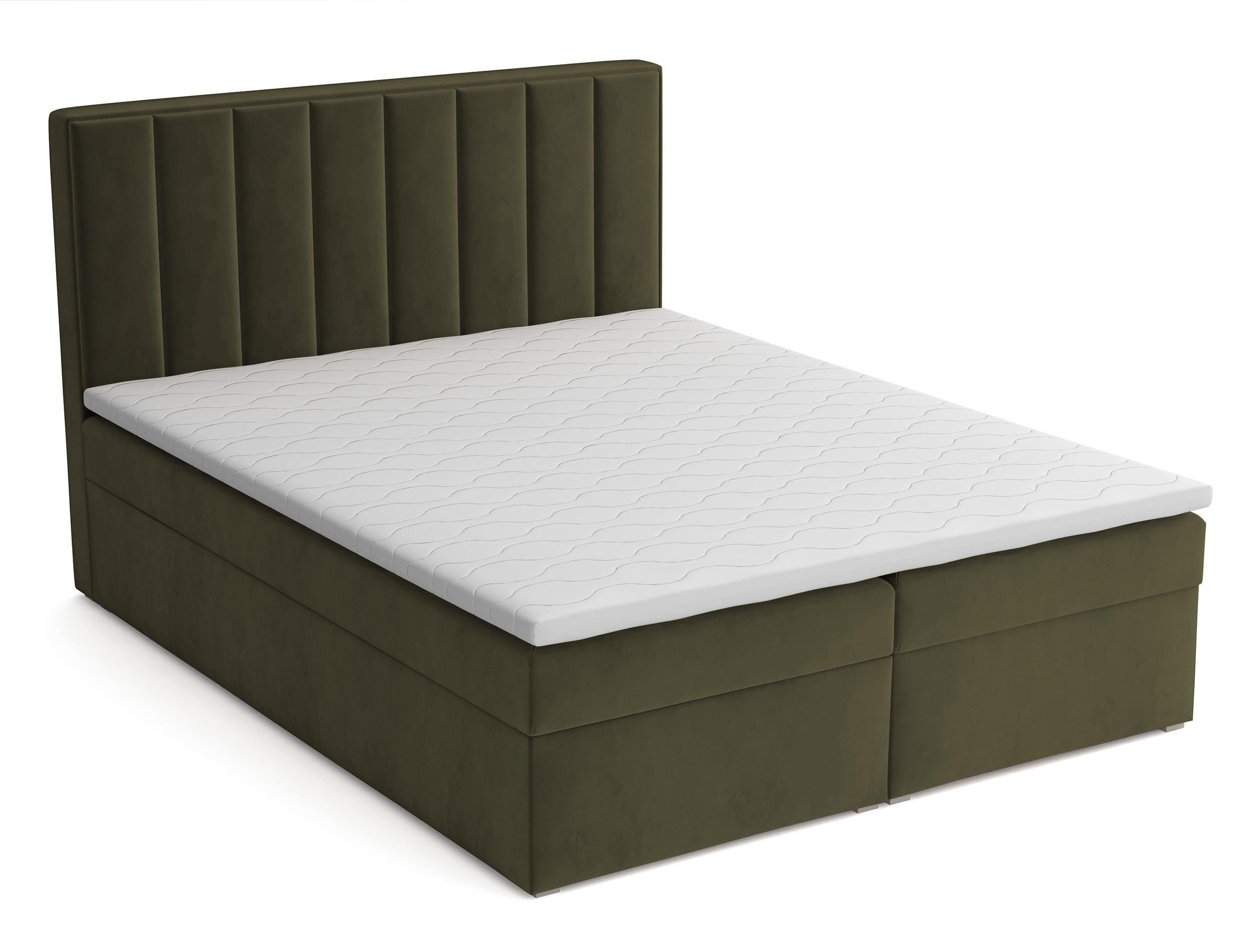 selsey-rinus-kontinentales-bett-180x200-cm-mit-stauraum-und-topper-olivgr-ner-sa image 1