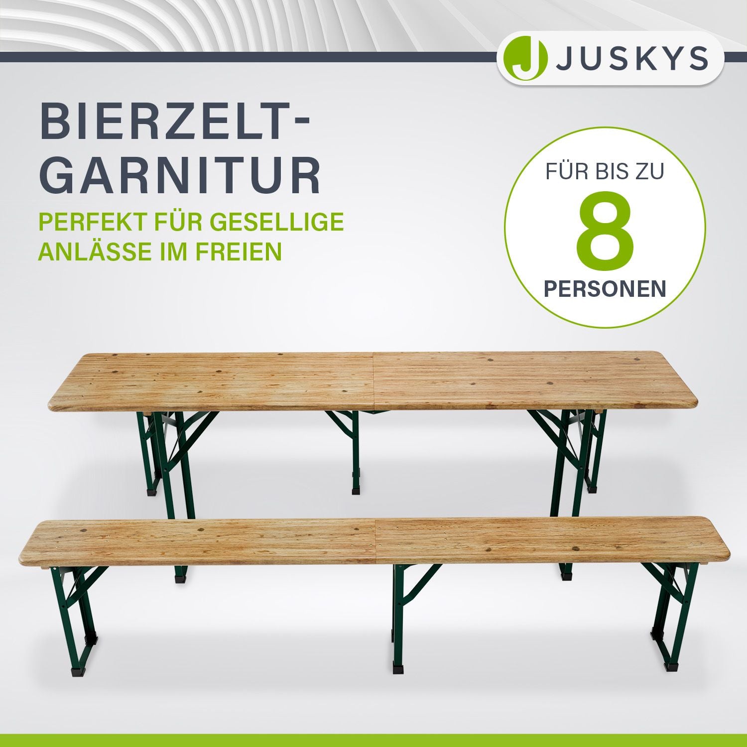 juskys-bierzeltgarnitur-passau-220-cm-tannenholz-klappbar-natur image 2