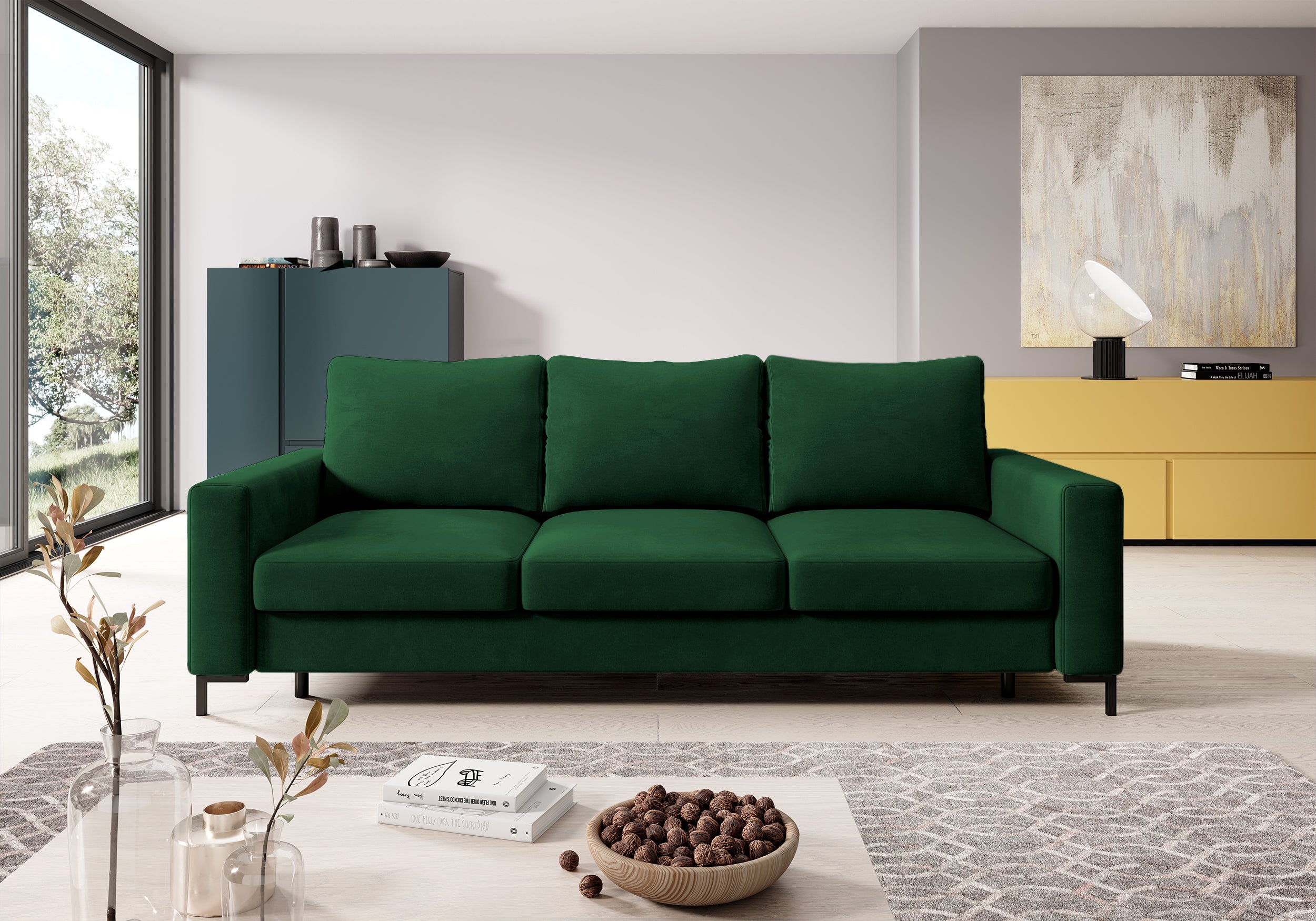 selsey-mokpeo-schlafsofa-3-sitzer-mit-stauraum-gr-ner-samt image 2